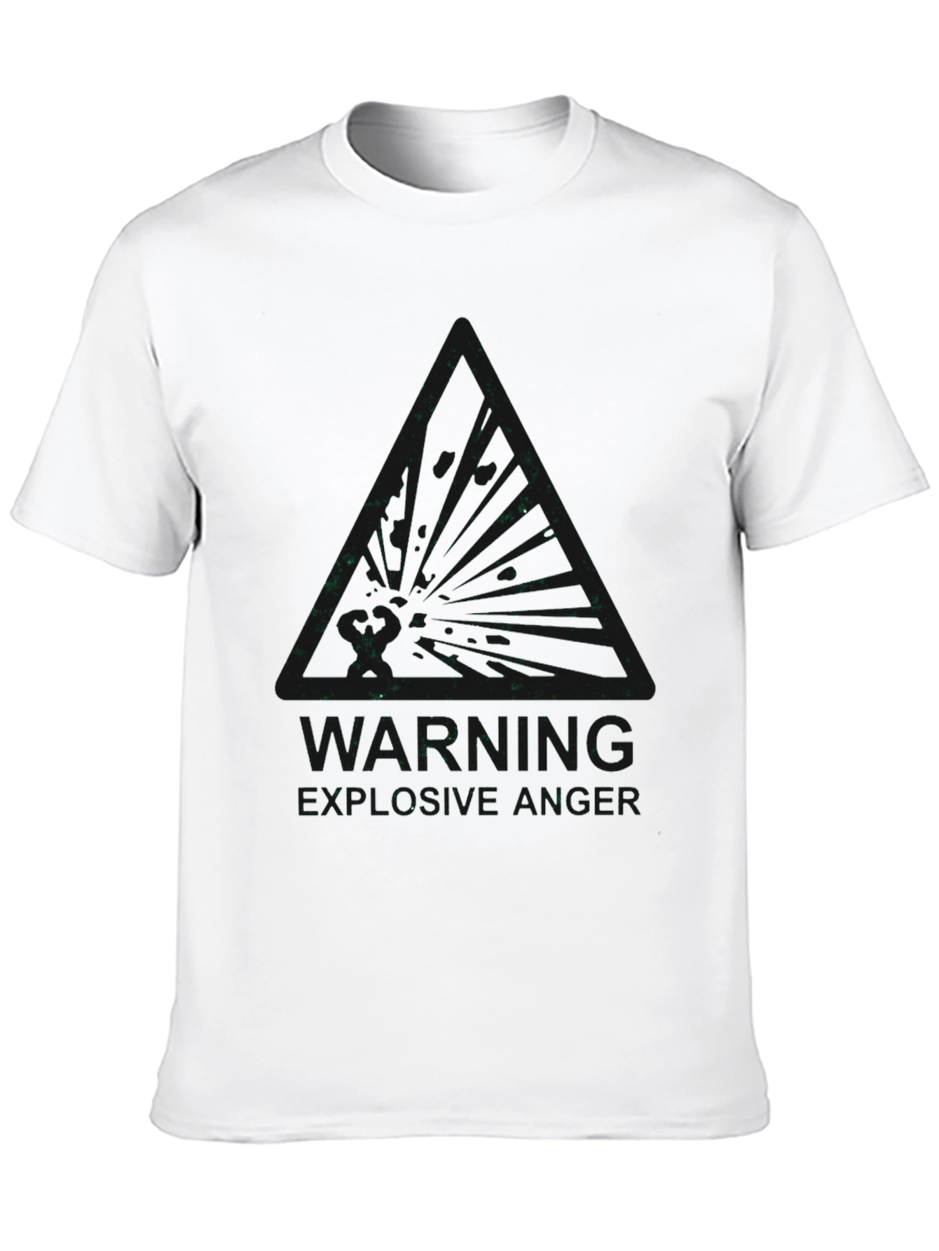 Explosive Anger Warning Mens Black T-Shirt