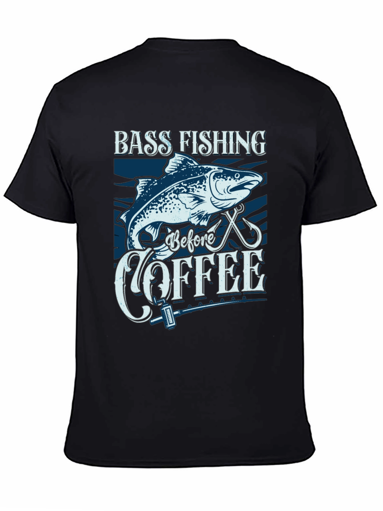 Bass Fishing Before Coffee Mens T-Shirt
