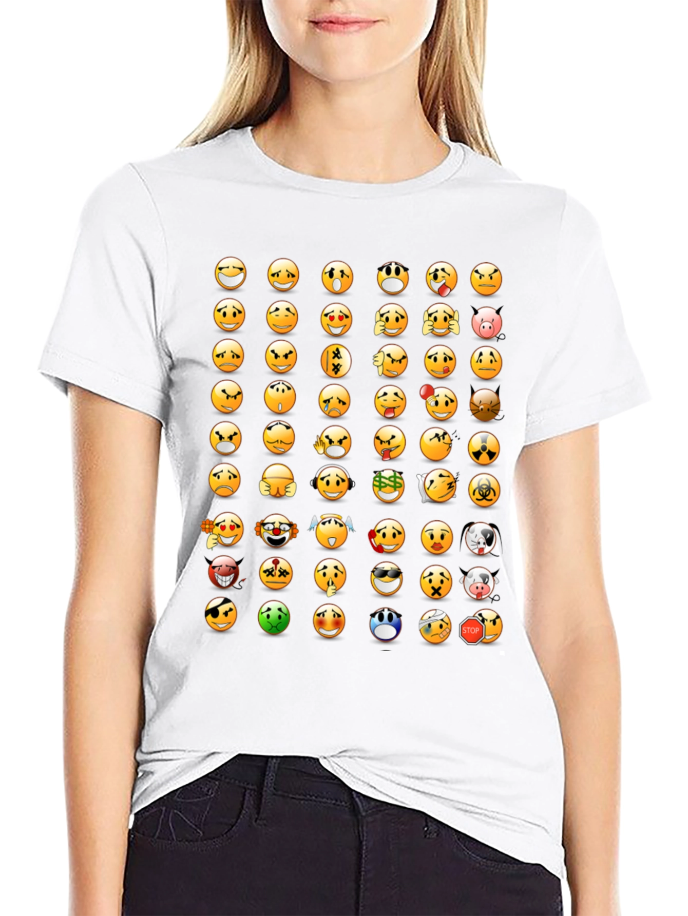 Emoji Mania T-Shirt - Black Graphic Tee