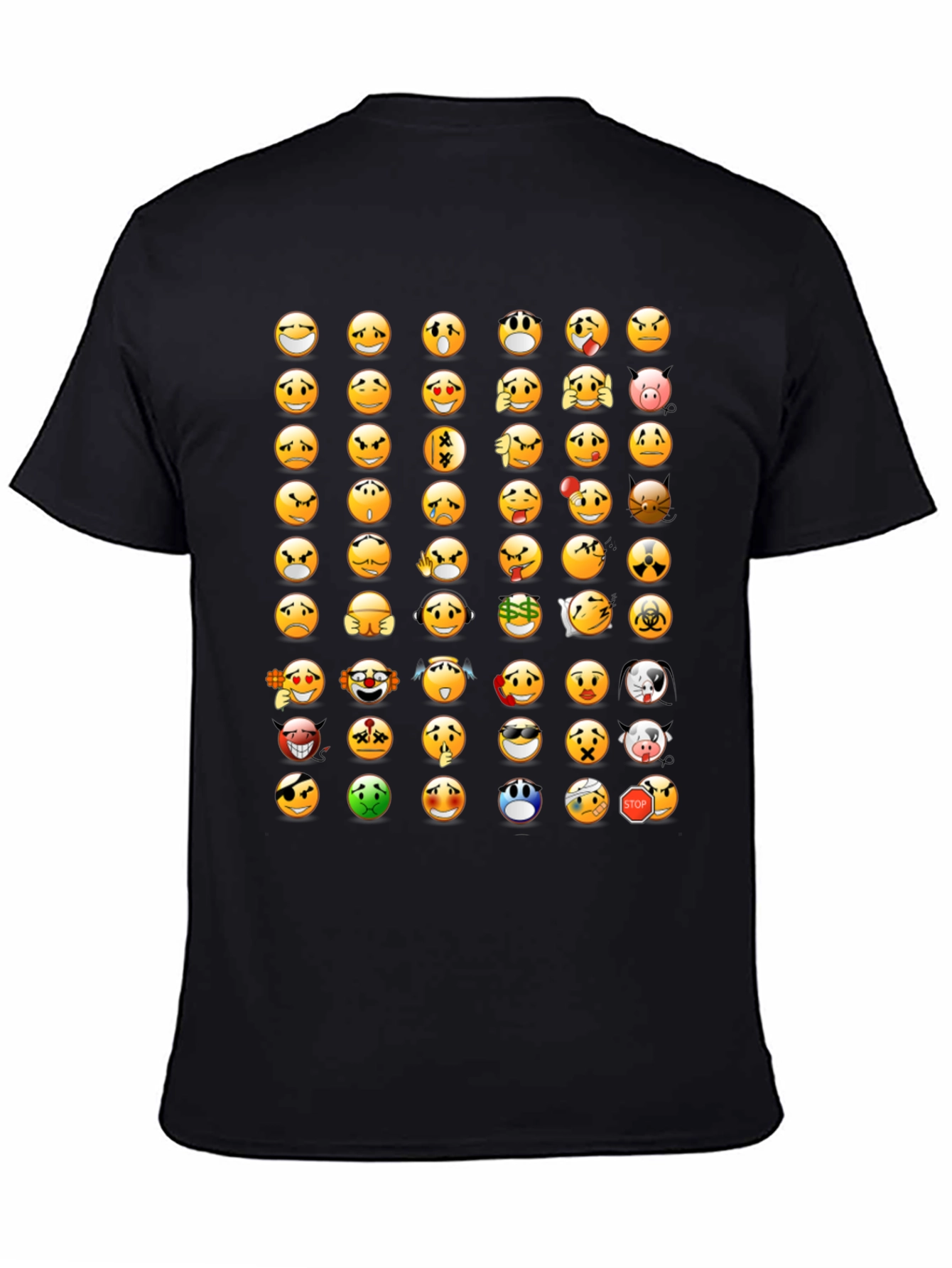 Emoji Mania T-Shirt - Black Graphic Tee
