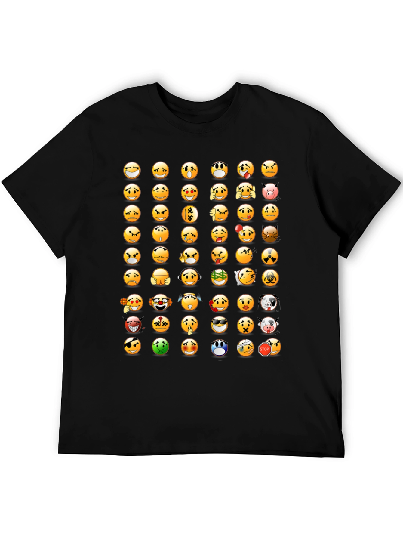 Emoji Mania T-Shirt - Black Graphic Tee