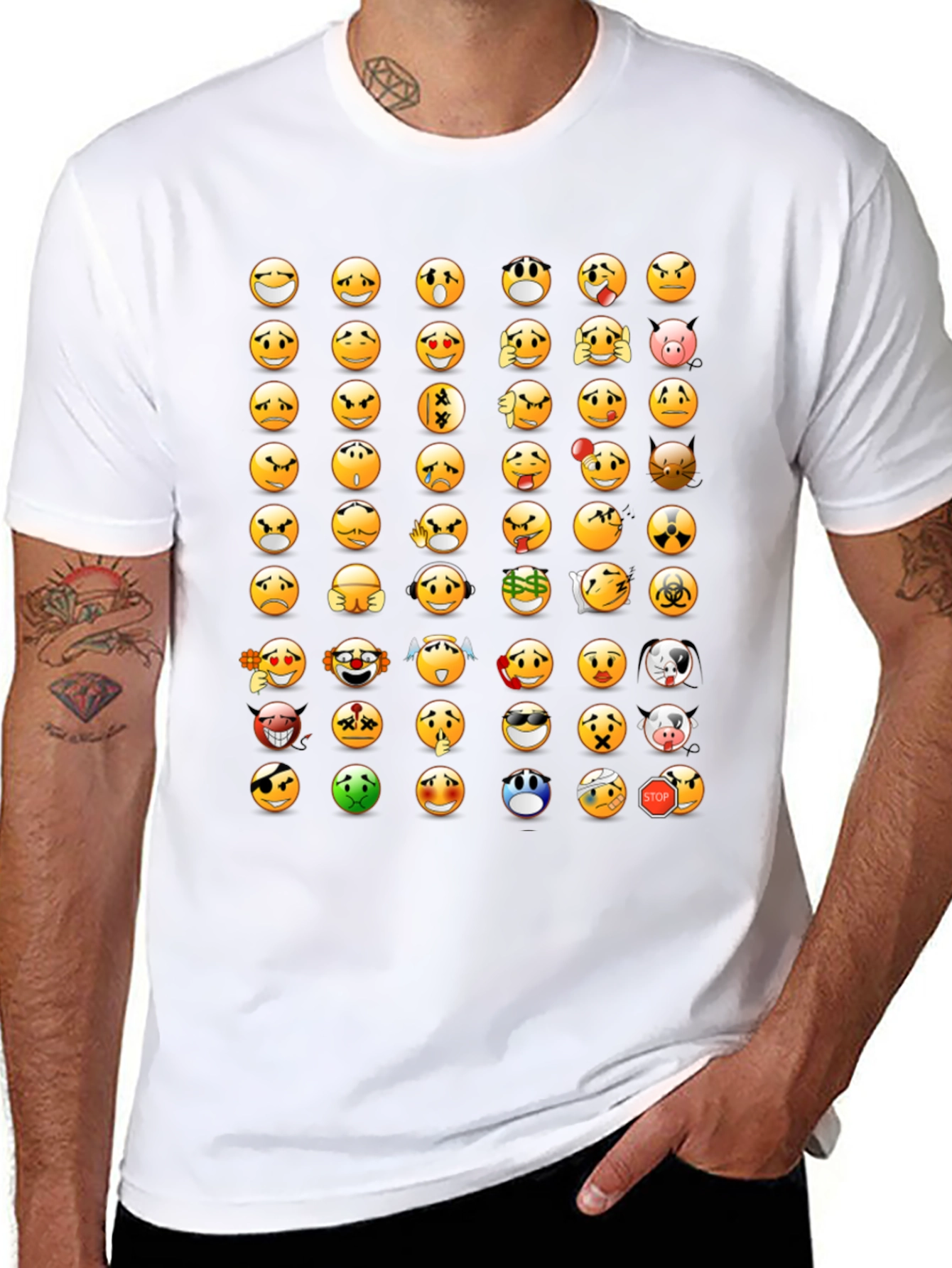 Emoji Mania T-Shirt - Black Graphic Tee