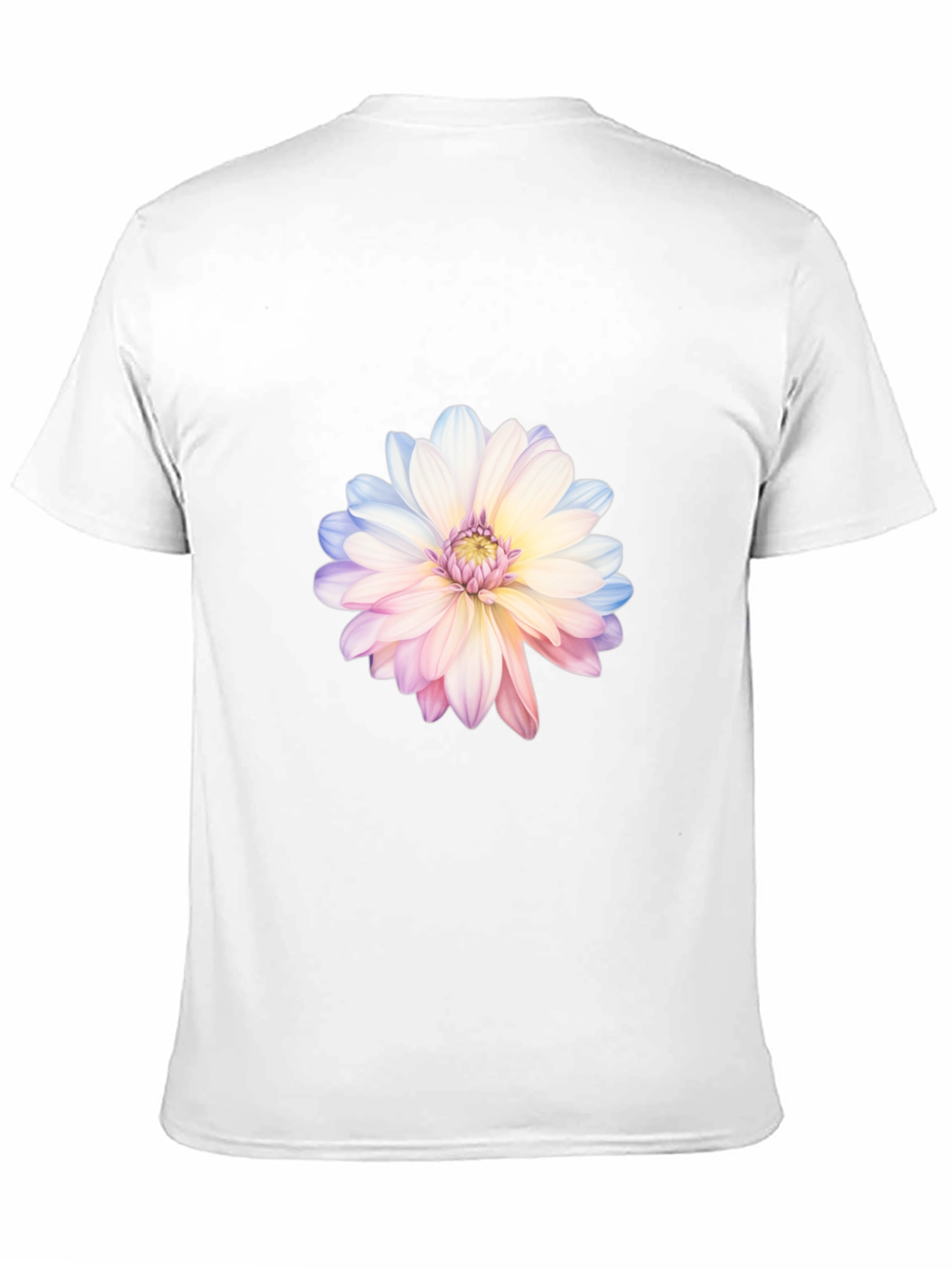 Floral Print T-Shirt - Black Cotton Blend