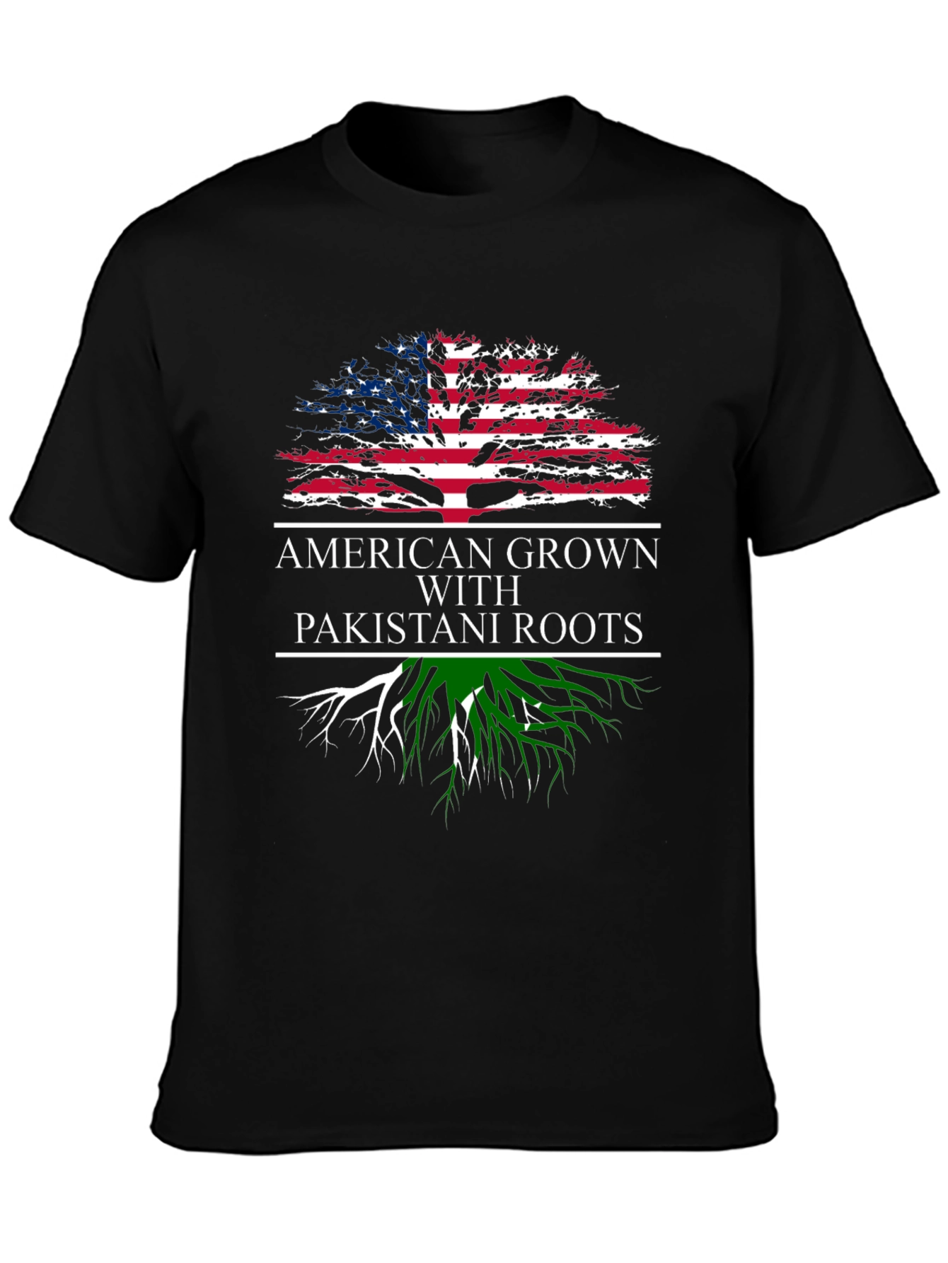 American Grown Pakistani Roots Graphic T-Shirt