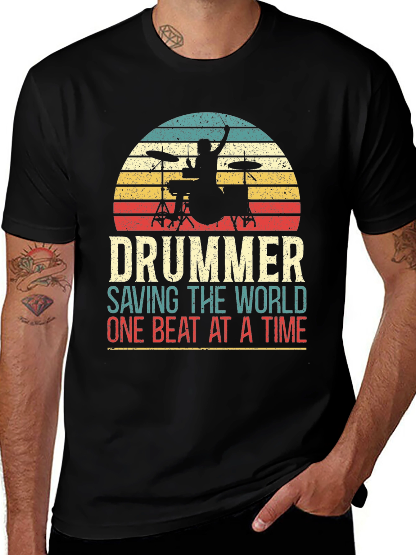 Drummer Saving The World T-Shirt