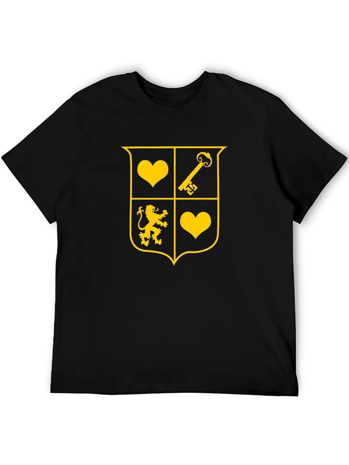 Emblem Graphic Tee - Stylish Mens Black T-Shirt