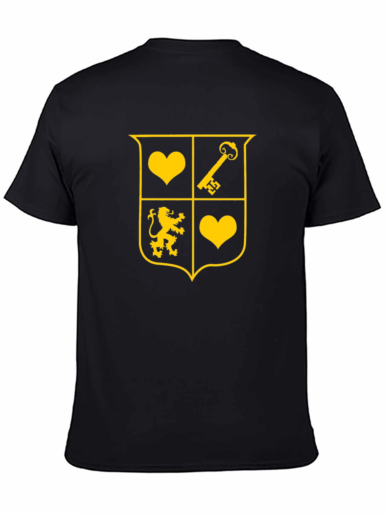 Emblem Graphic Tee - Stylish Mens Black T-Shirt