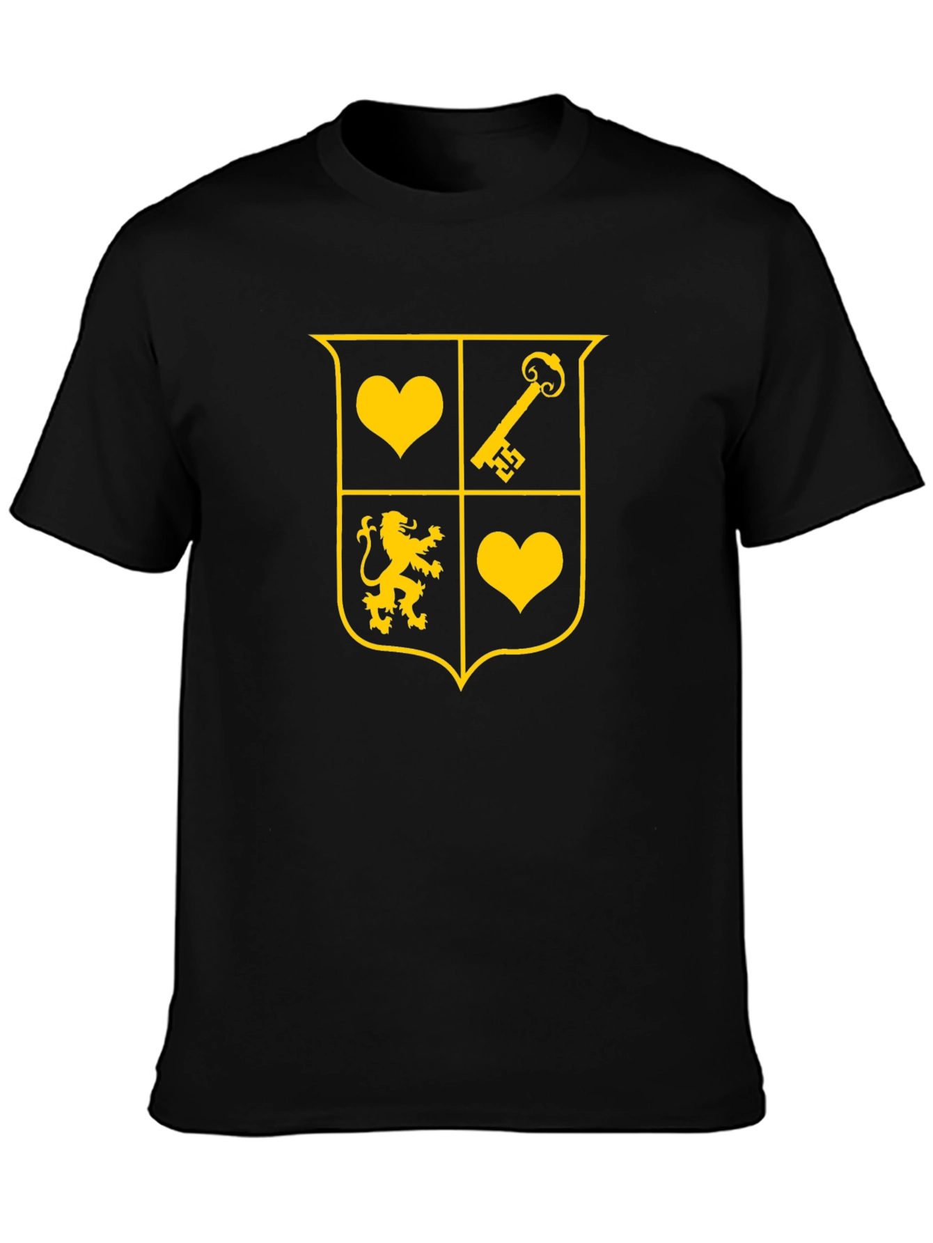 Emblem Graphic Tee - Stylish Mens Black T-Shirt