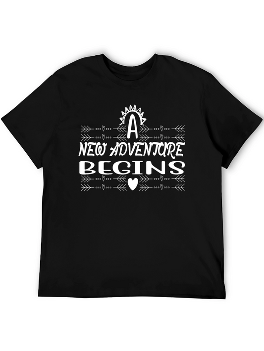 A New Adventure Begins Graphic Tee - Black Unisex T-Shirt