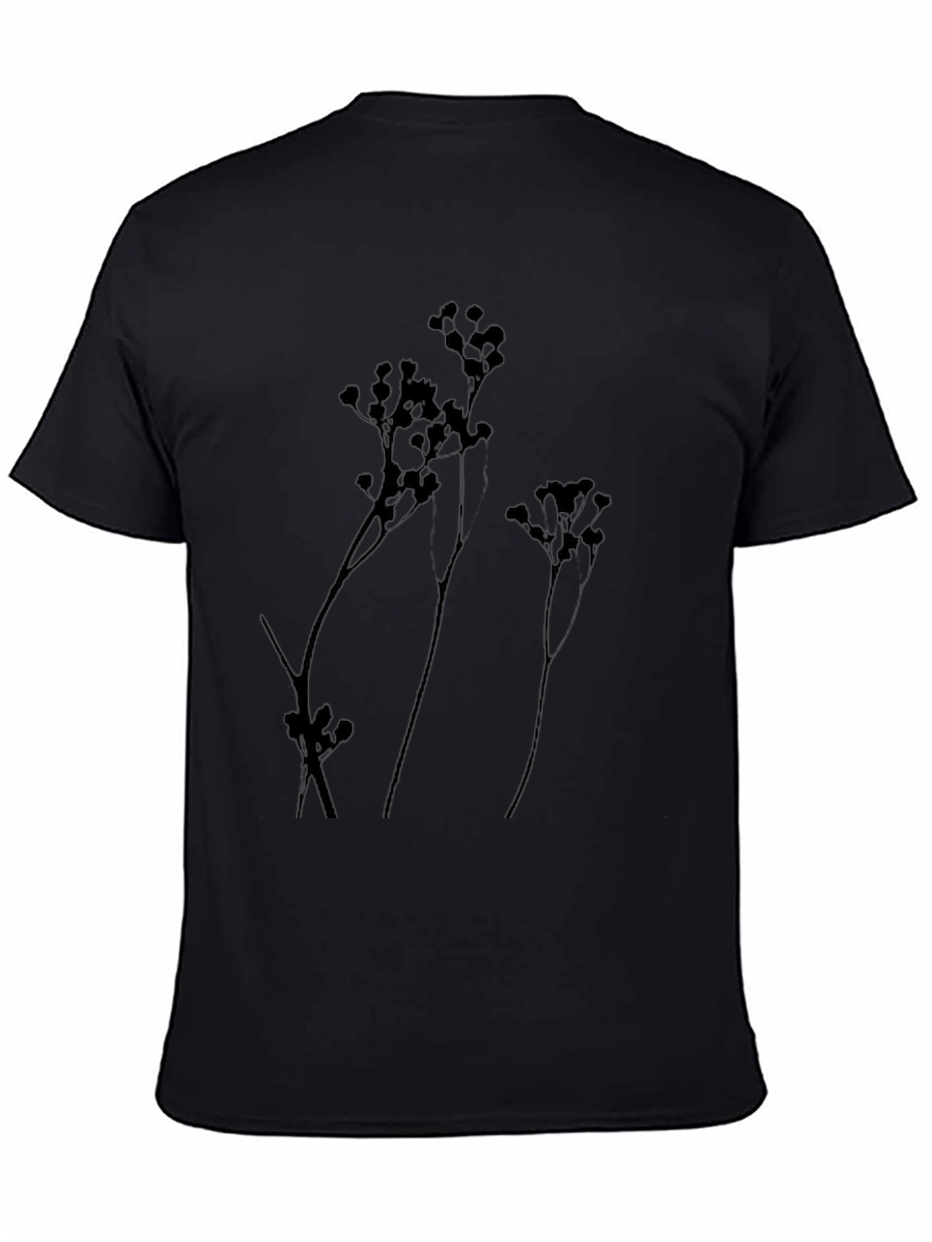 Botanical Silhouette Black T-Shirt