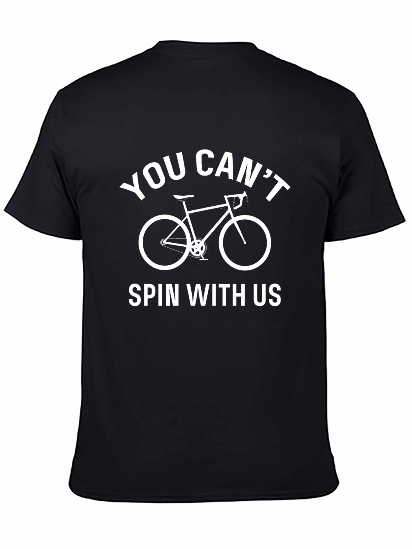 You Cant Spin With Us Black Graphic T-Shirt