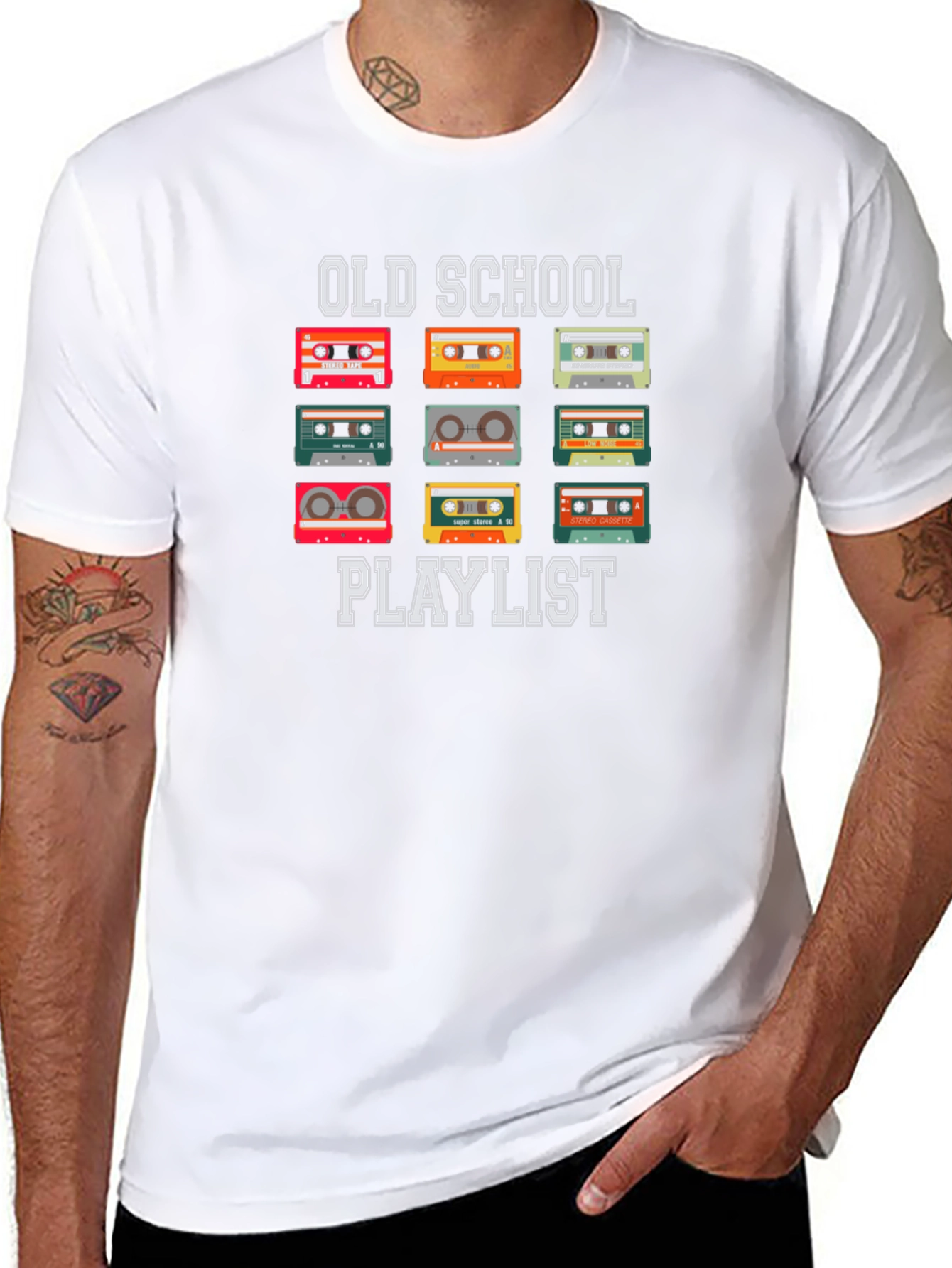 Old School Playlist Cassette Tape T-Shirt