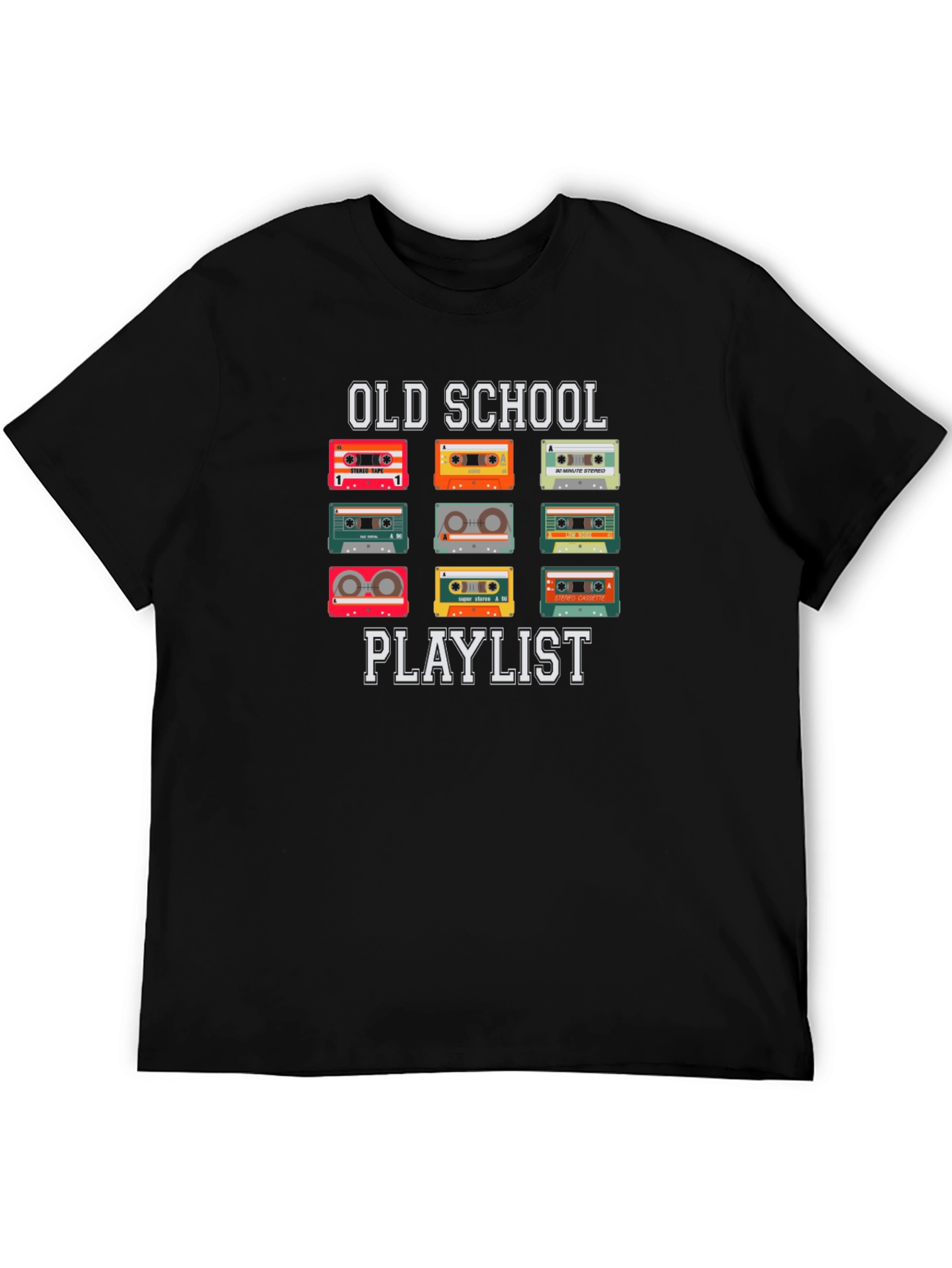 Old School Playlist Cassette Tape T-Shirt