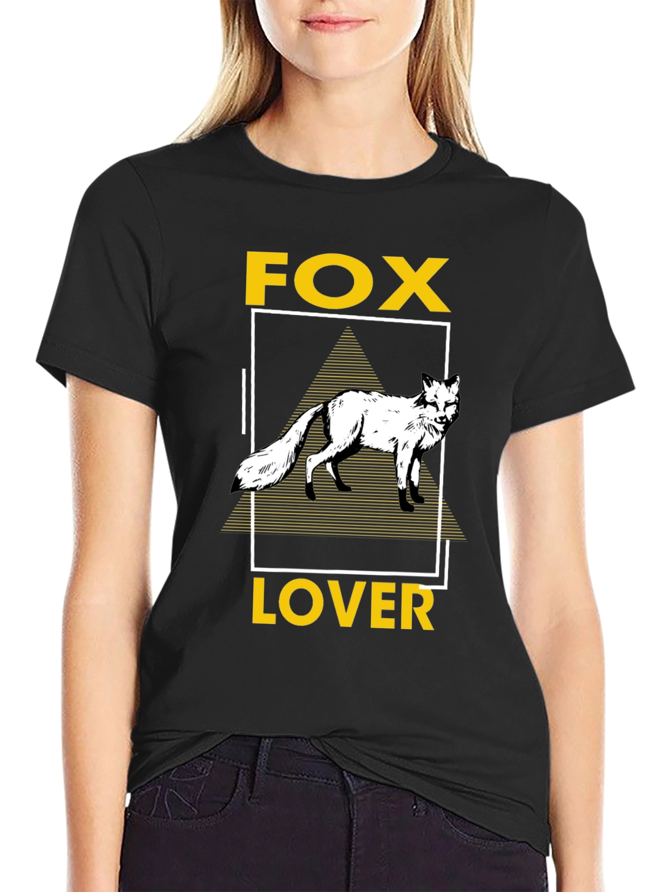 Fox Lover Graphic Tee - Unisex Black T-Shirt