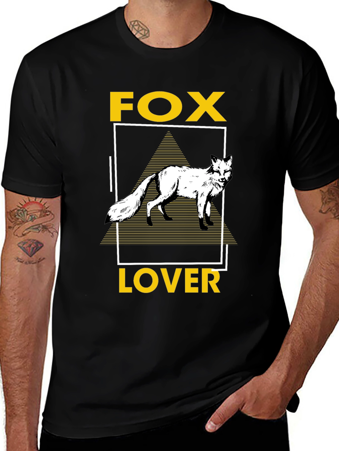 Fox Lover Graphic Tee - Unisex Black T-Shirt
