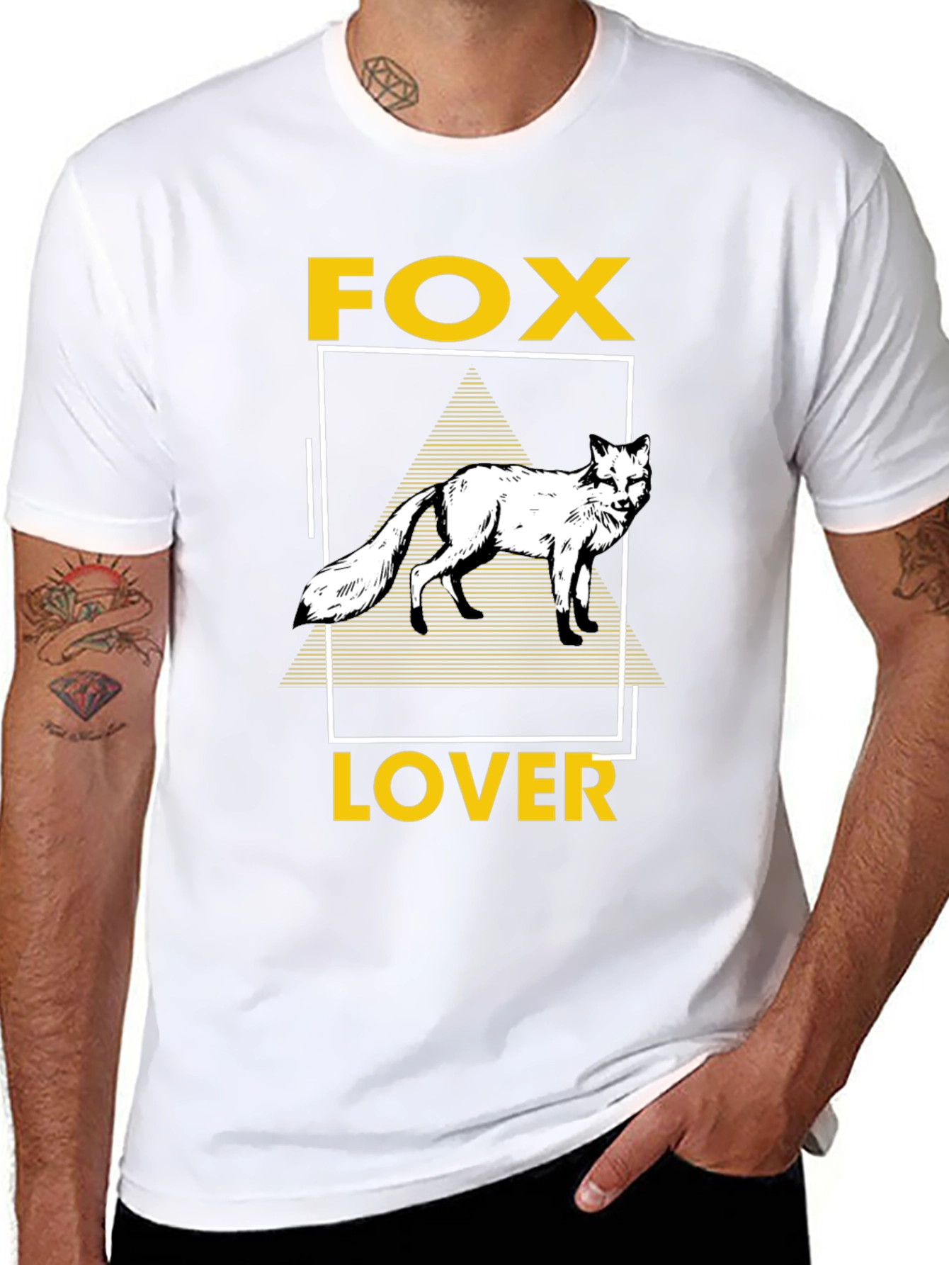 Fox Lover Graphic Tee - Unisex Black T-Shirt