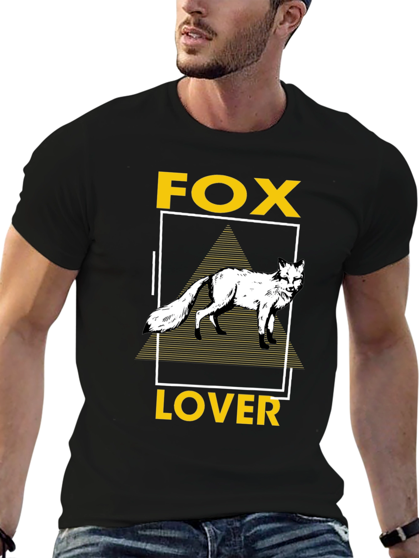 Fox Lover Graphic Tee - Unisex Black T-Shirt