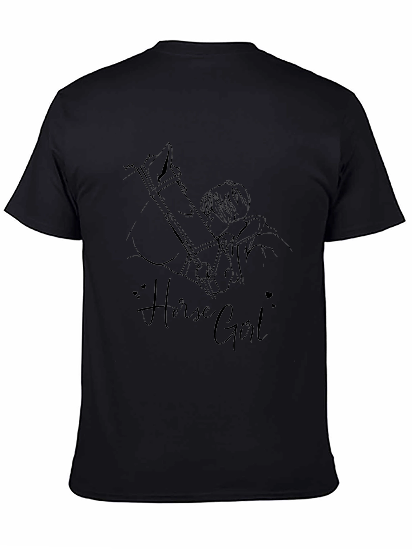 Horse Girl Black T-Shirt