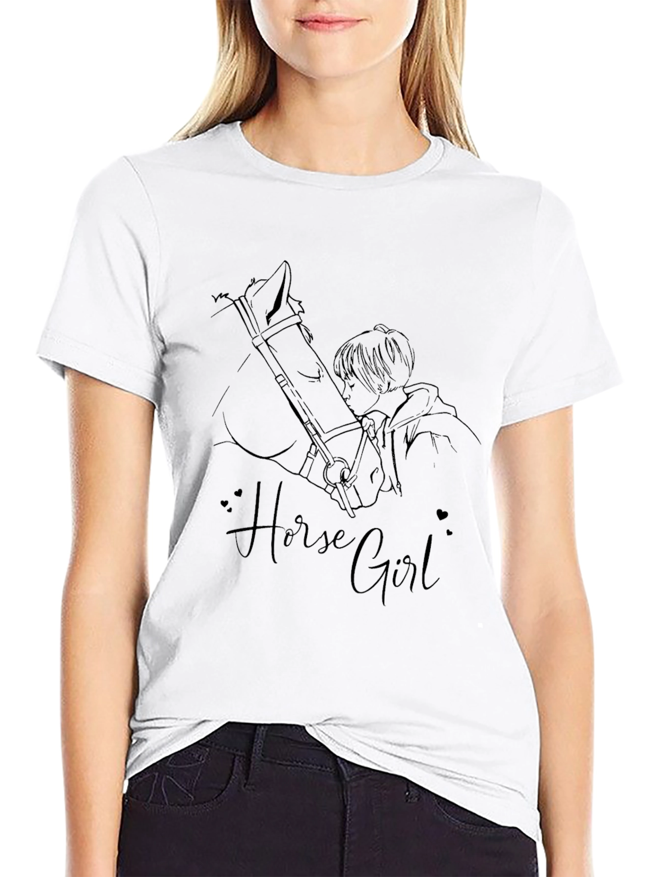 Horse Girl Black T-Shirt