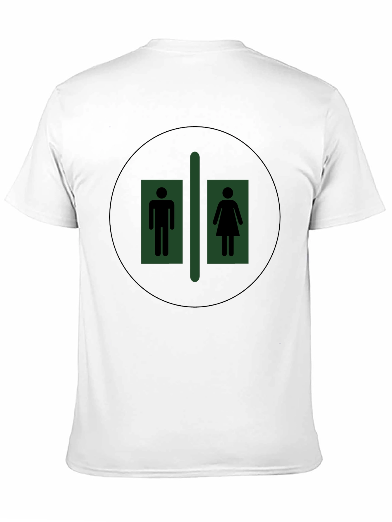 Unisex Restroom Symbol T-Shirt - Black