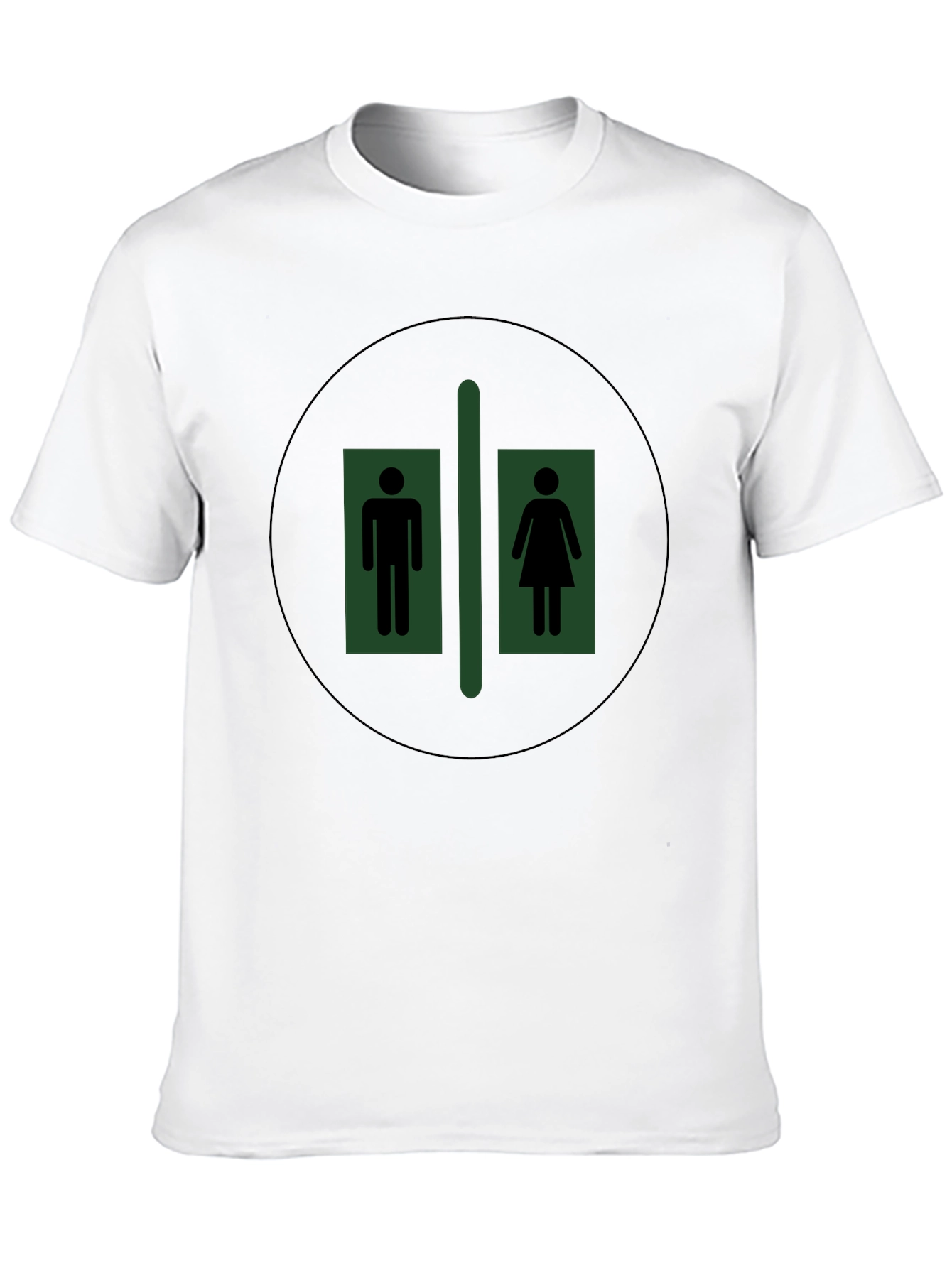 Unisex Restroom Symbol T-Shirt - Black