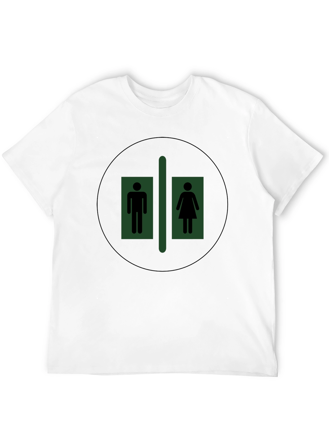Unisex Restroom Symbol T-Shirt - Black