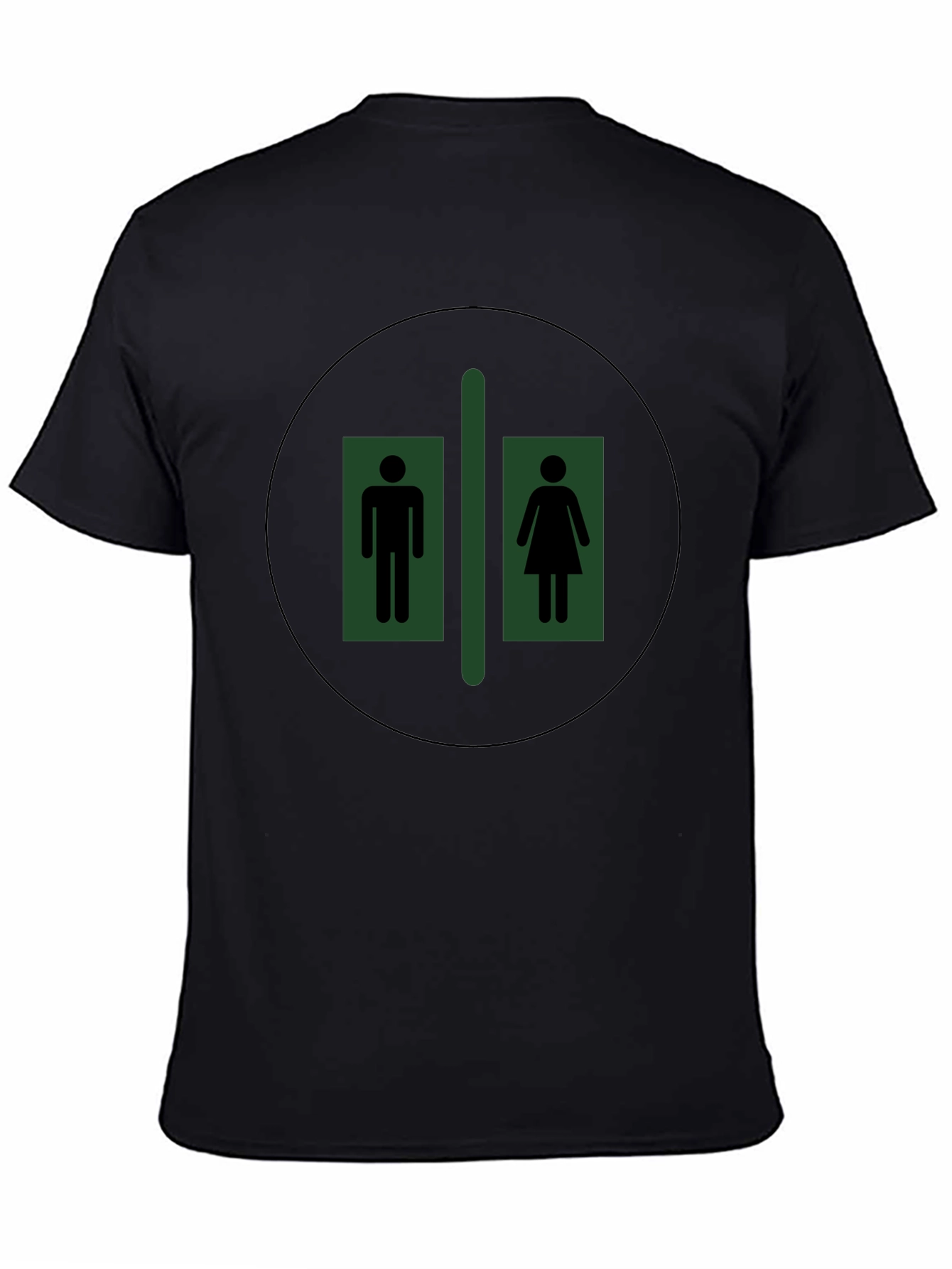 Unisex Restroom Symbol T-Shirt - Black