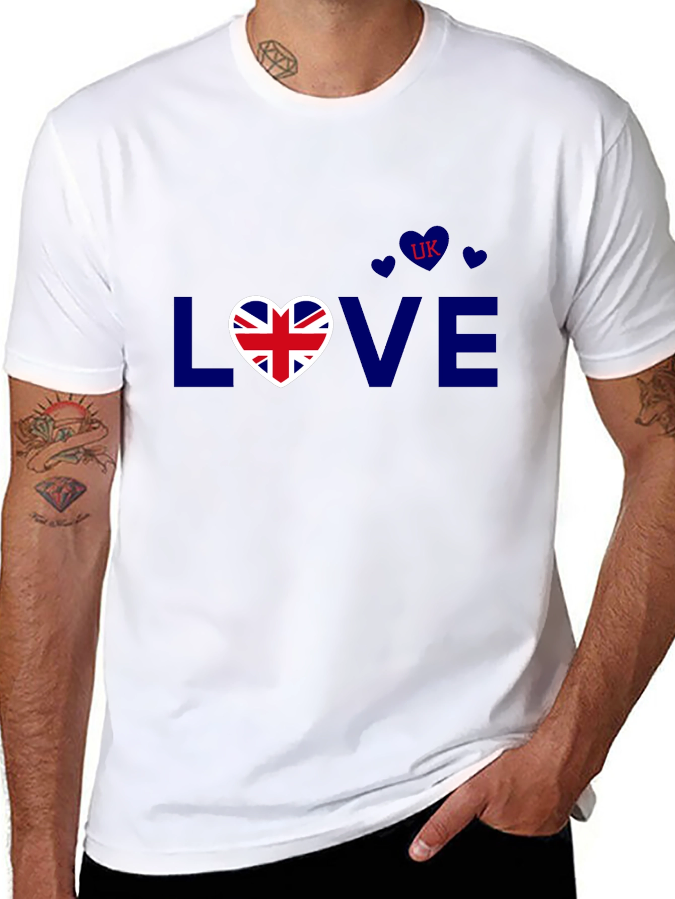 Love UK T-Shirt - British Flag Heart