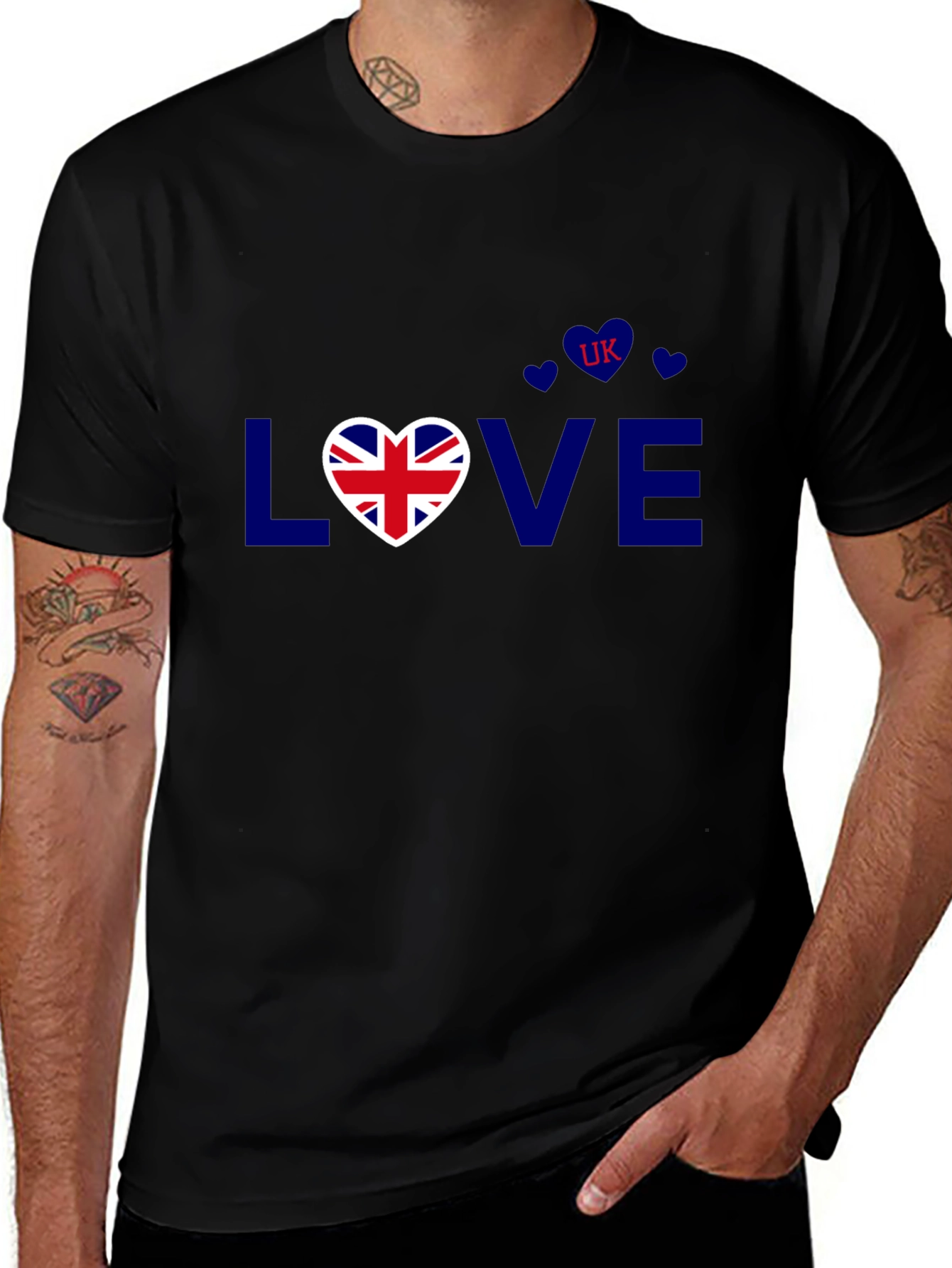 Love UK T-Shirt - British Flag Heart