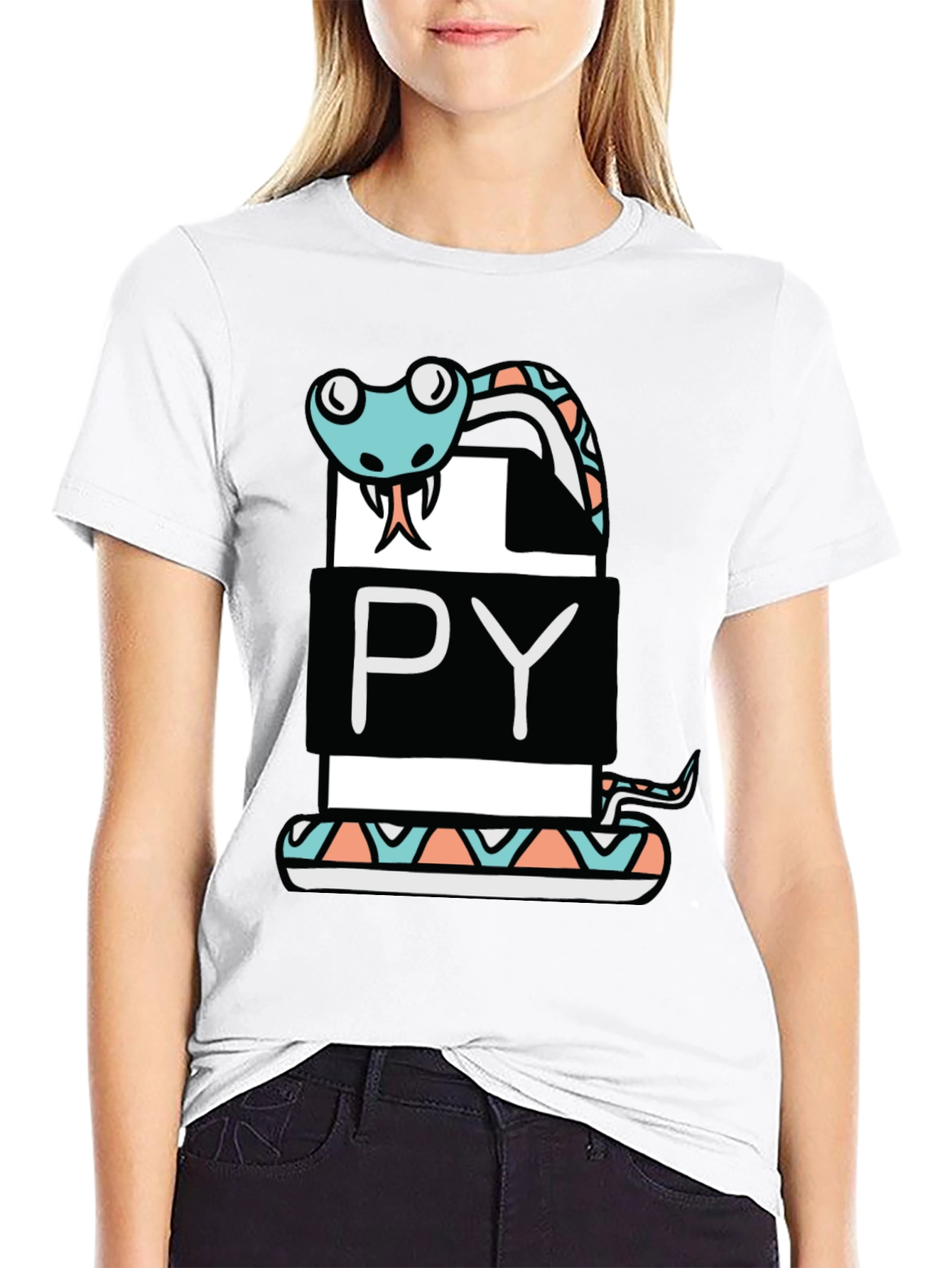 Python Programmer Snake Graphic T-Shirt