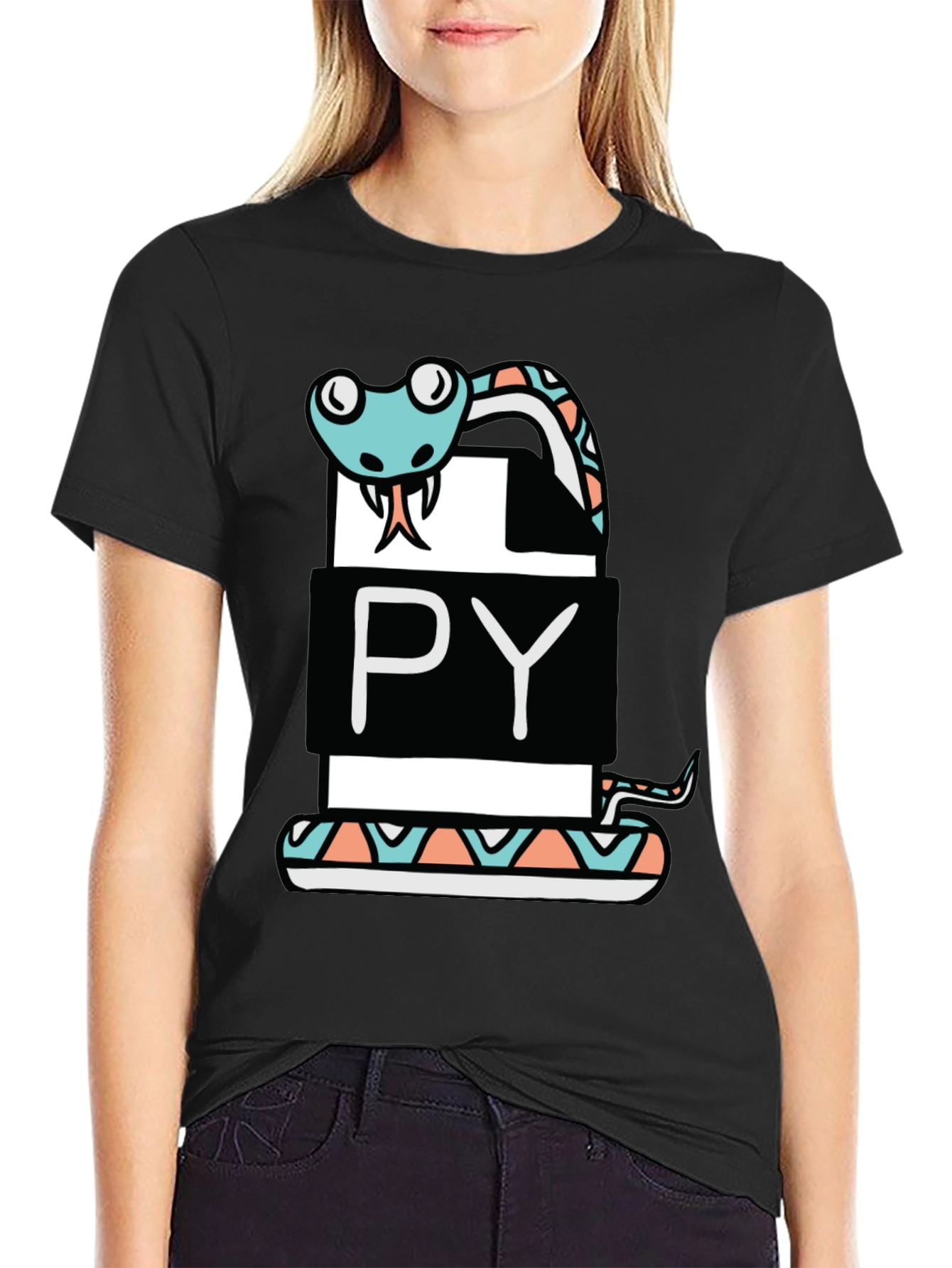 Python Programmer Snake Graphic T-Shirt