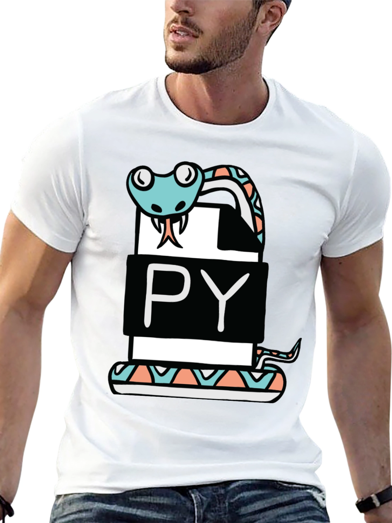 Python Programmer Snake Graphic T-Shirt