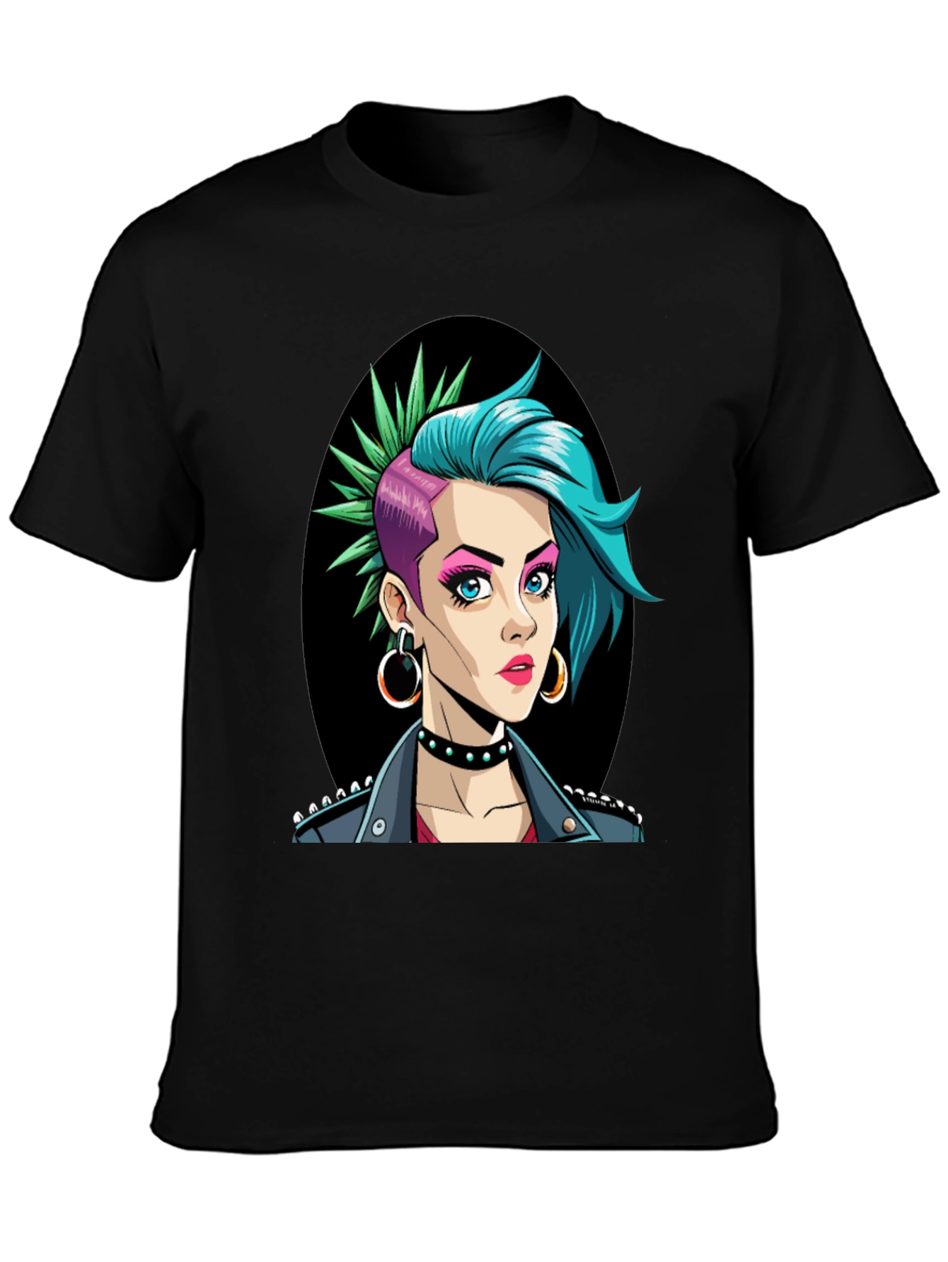 Punk Rock Girl T-Shirt - Edgy Graphic Tee