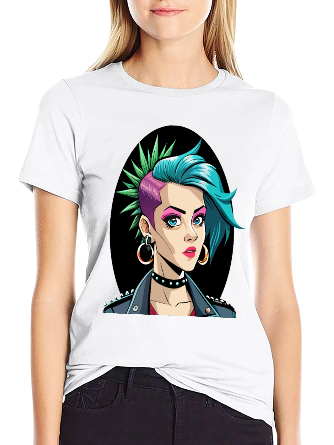 Punk Rock Girl T-Shirt - Edgy Graphic Tee