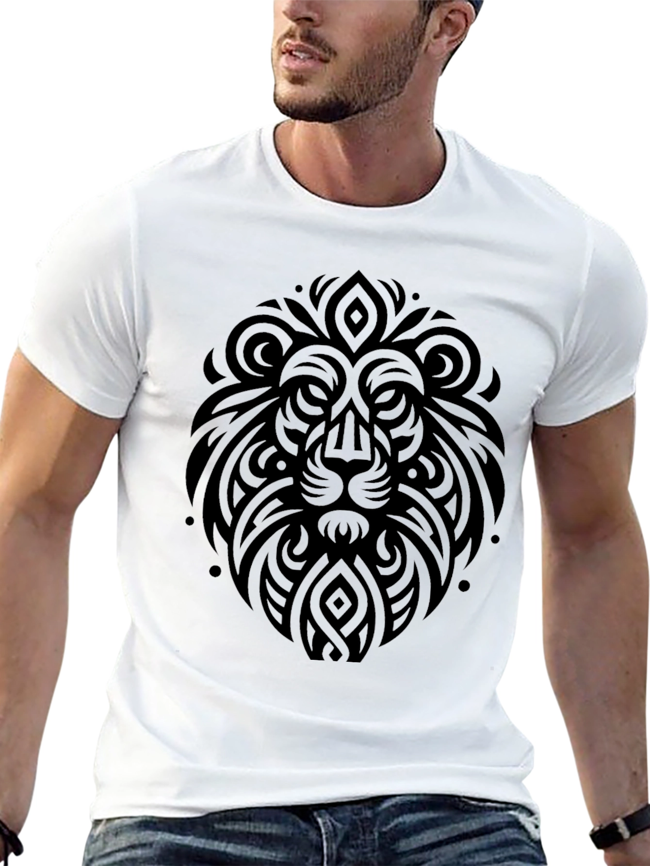 Black Lion Graphic Tee - Stylish Mens T-Shirt