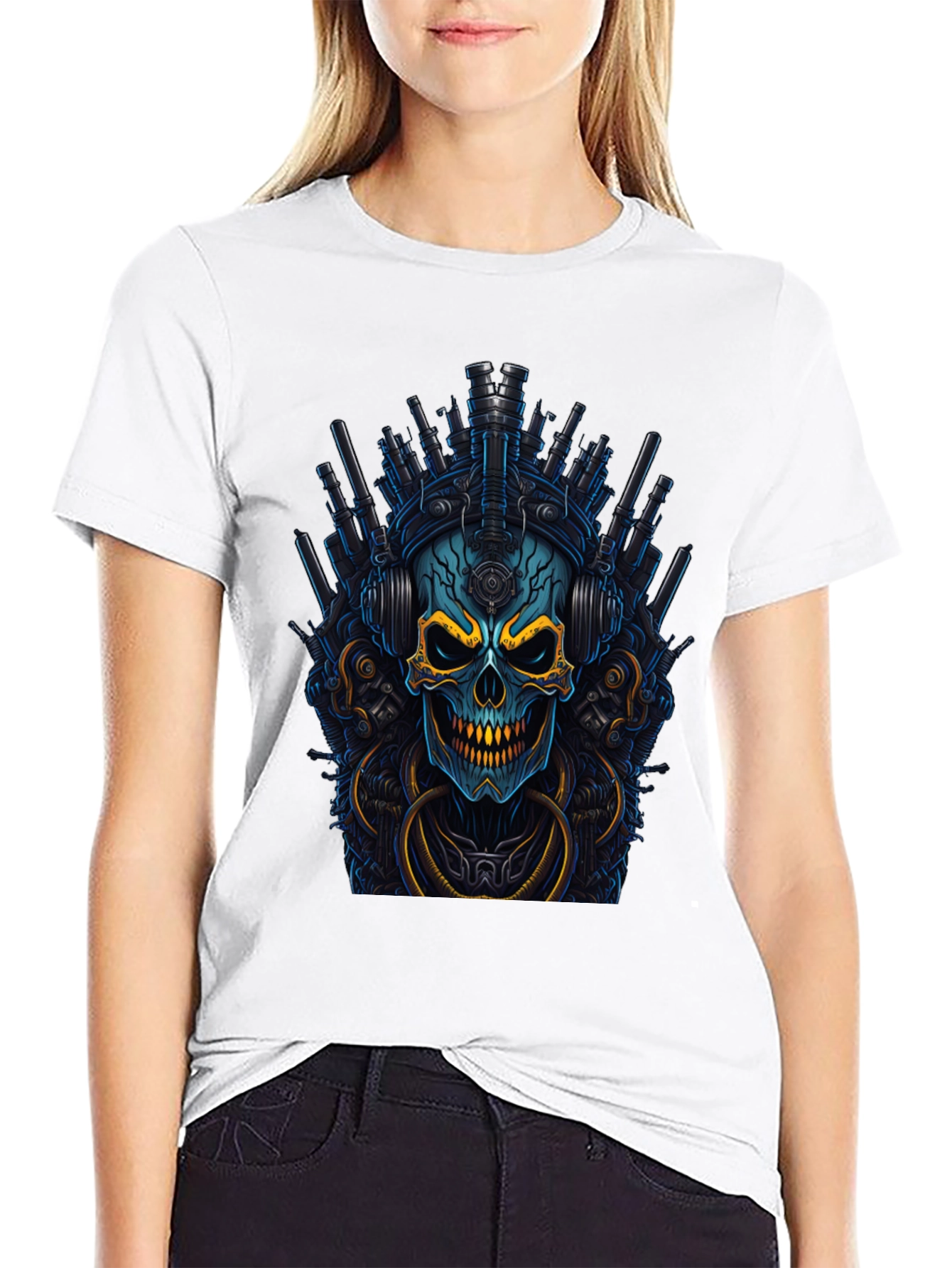 Cyberpunk Skull Graphic Tee