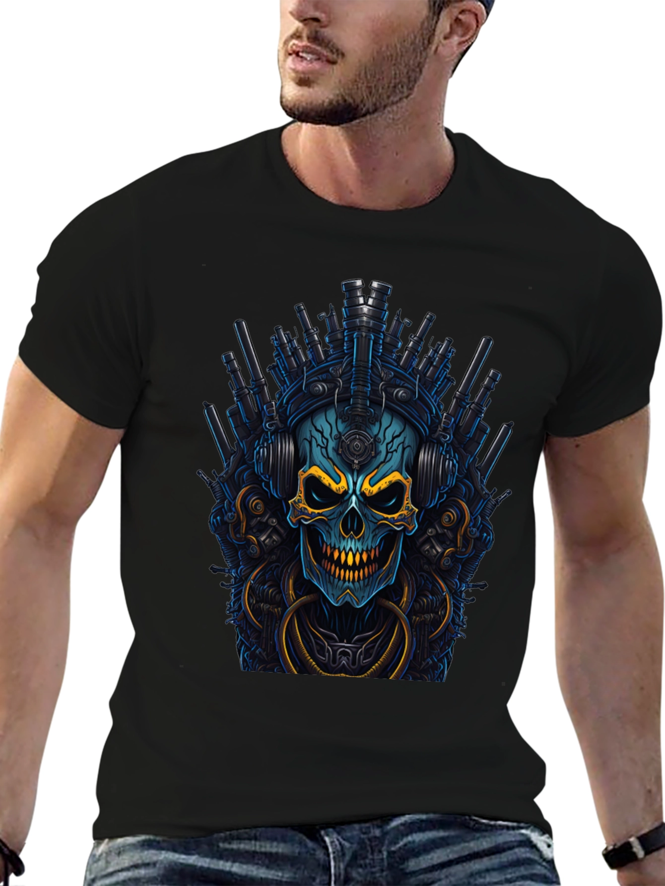 Cyberpunk Skull Graphic Tee