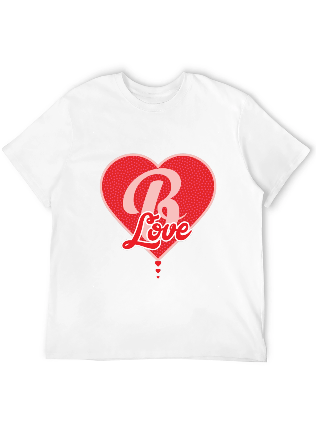 B Love Heart Graphic Tee - Mens Black T-Shirt