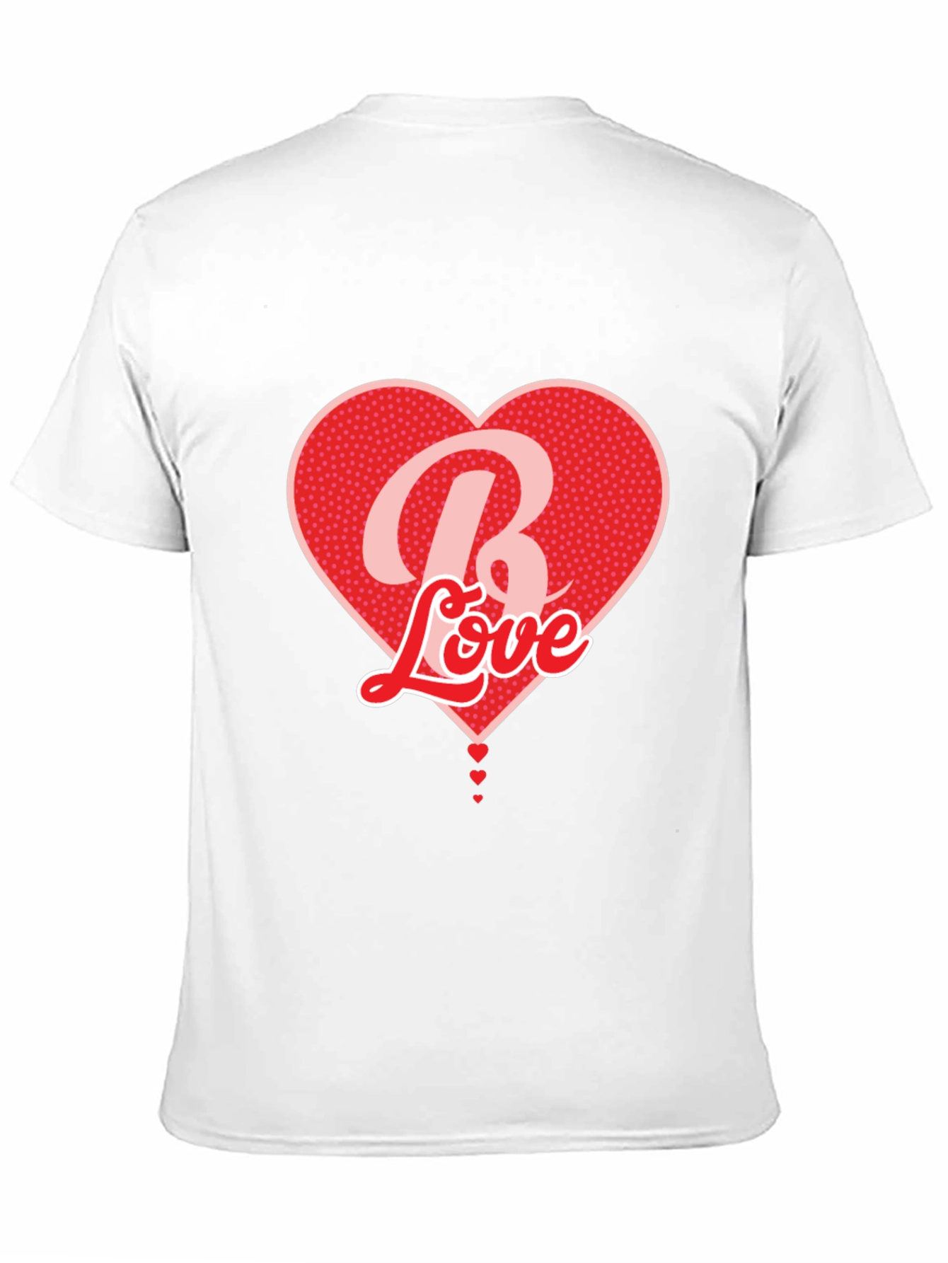 B Love Heart Graphic Tee - Mens Black T-Shirt