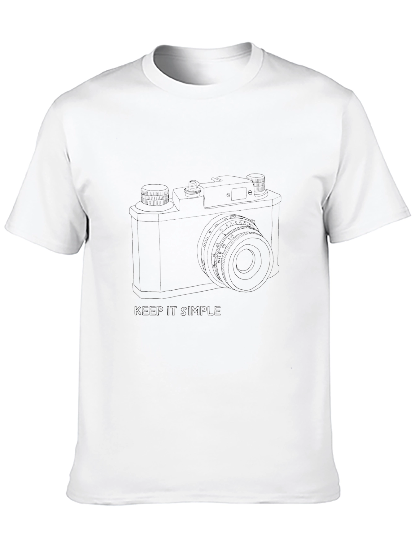 Keep It Simple Camera Graphic Tee - Black