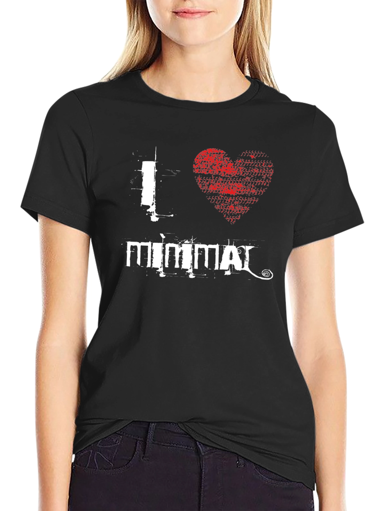 I Heart Mimmal Black T-Shirt