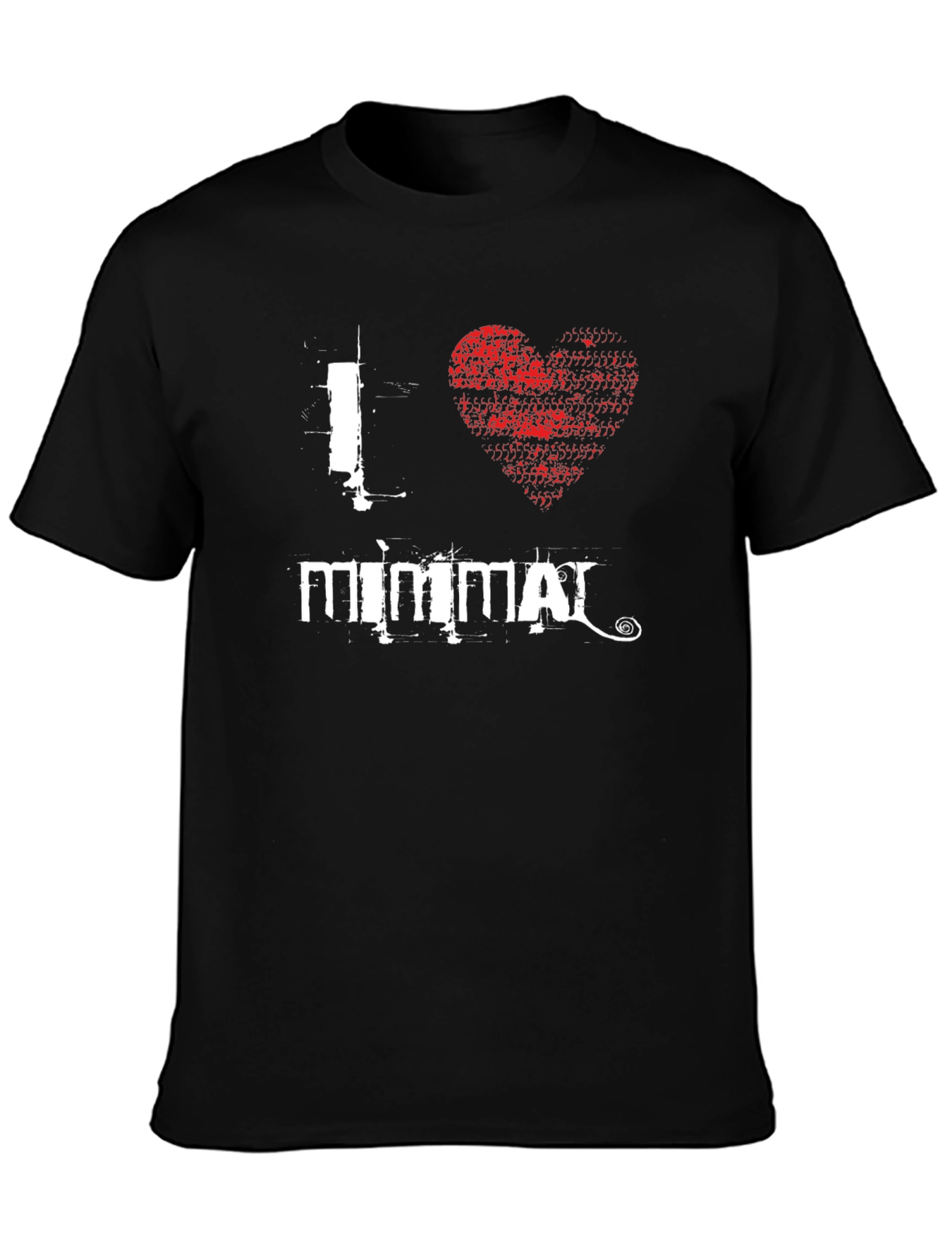 I Heart Mimmal Black T-Shirt