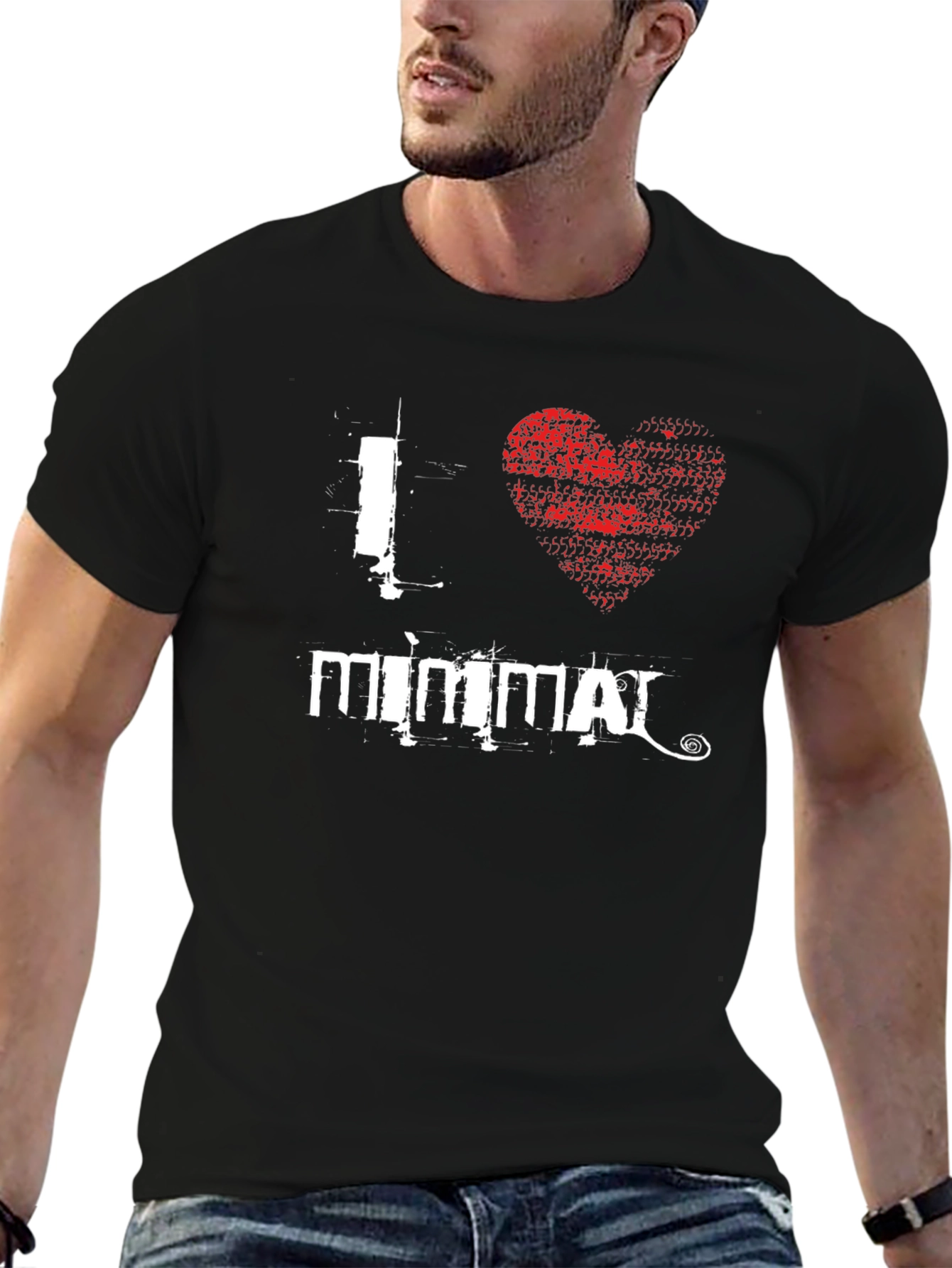 I Heart Mimmal Black T-Shirt