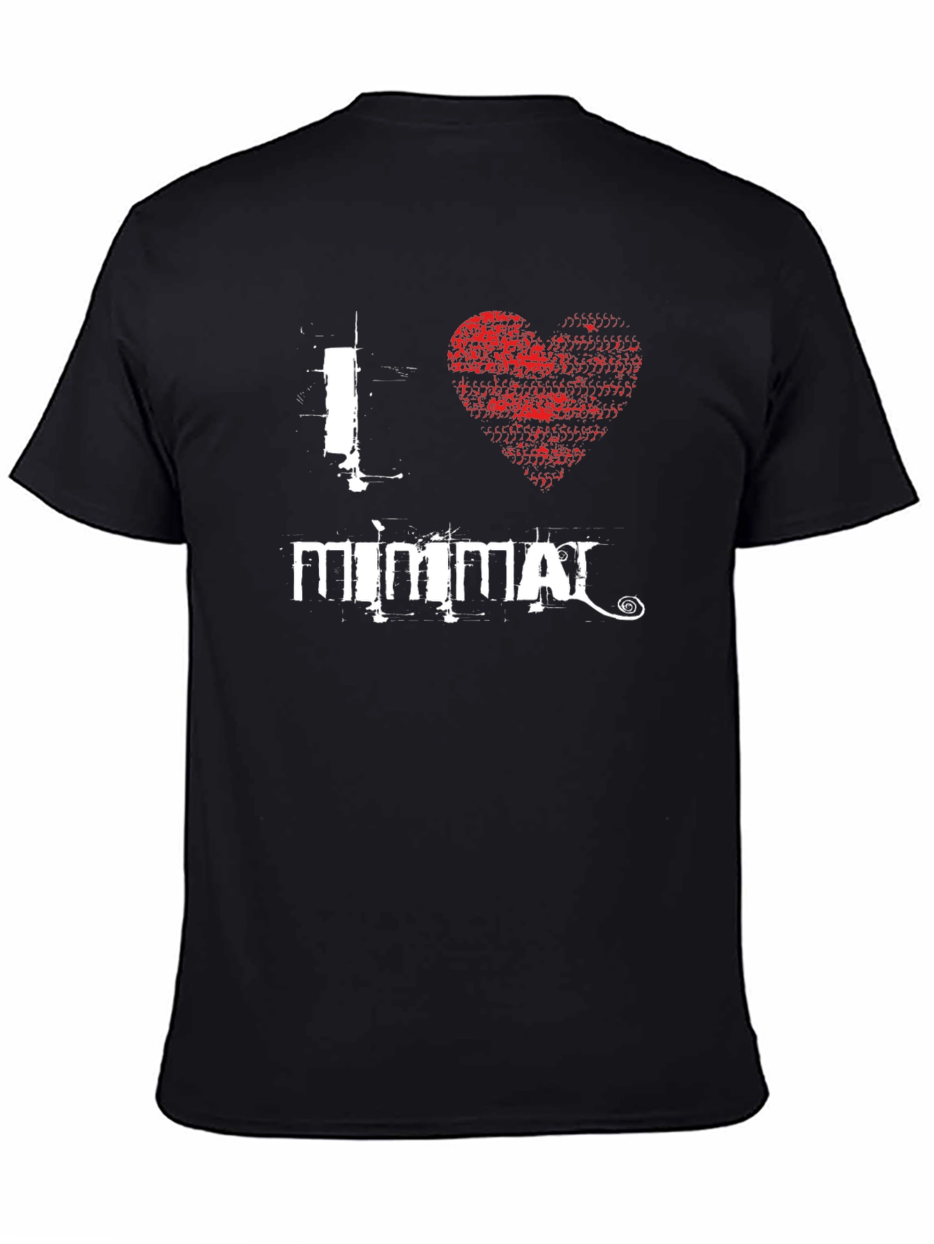 I Heart Mimmal Black T-Shirt