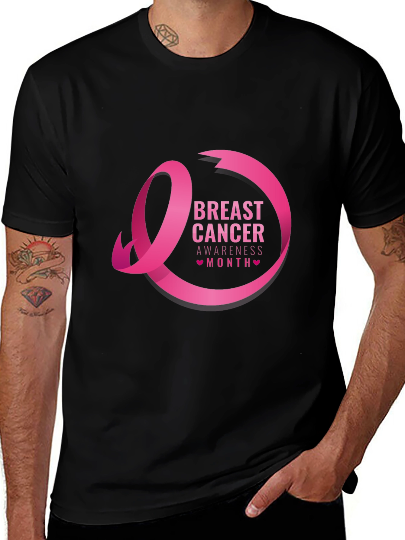 Breast Cancer Awareness Month Black T-Shirt