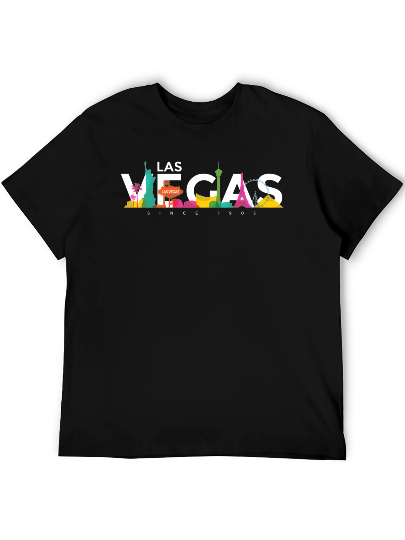 Las Vegas Skyline T-Shirt - Black