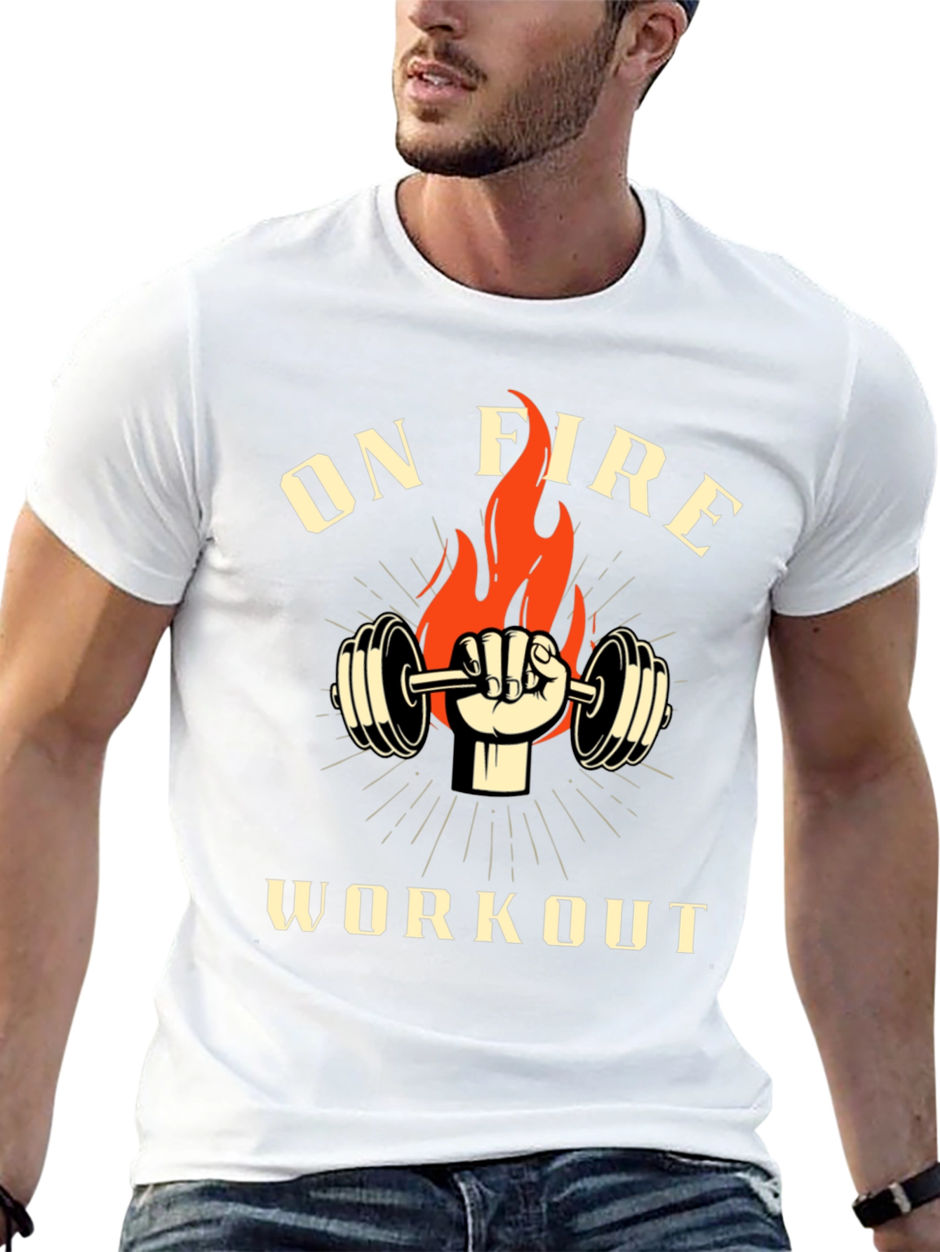 On Fire Workout Black T-Shirt