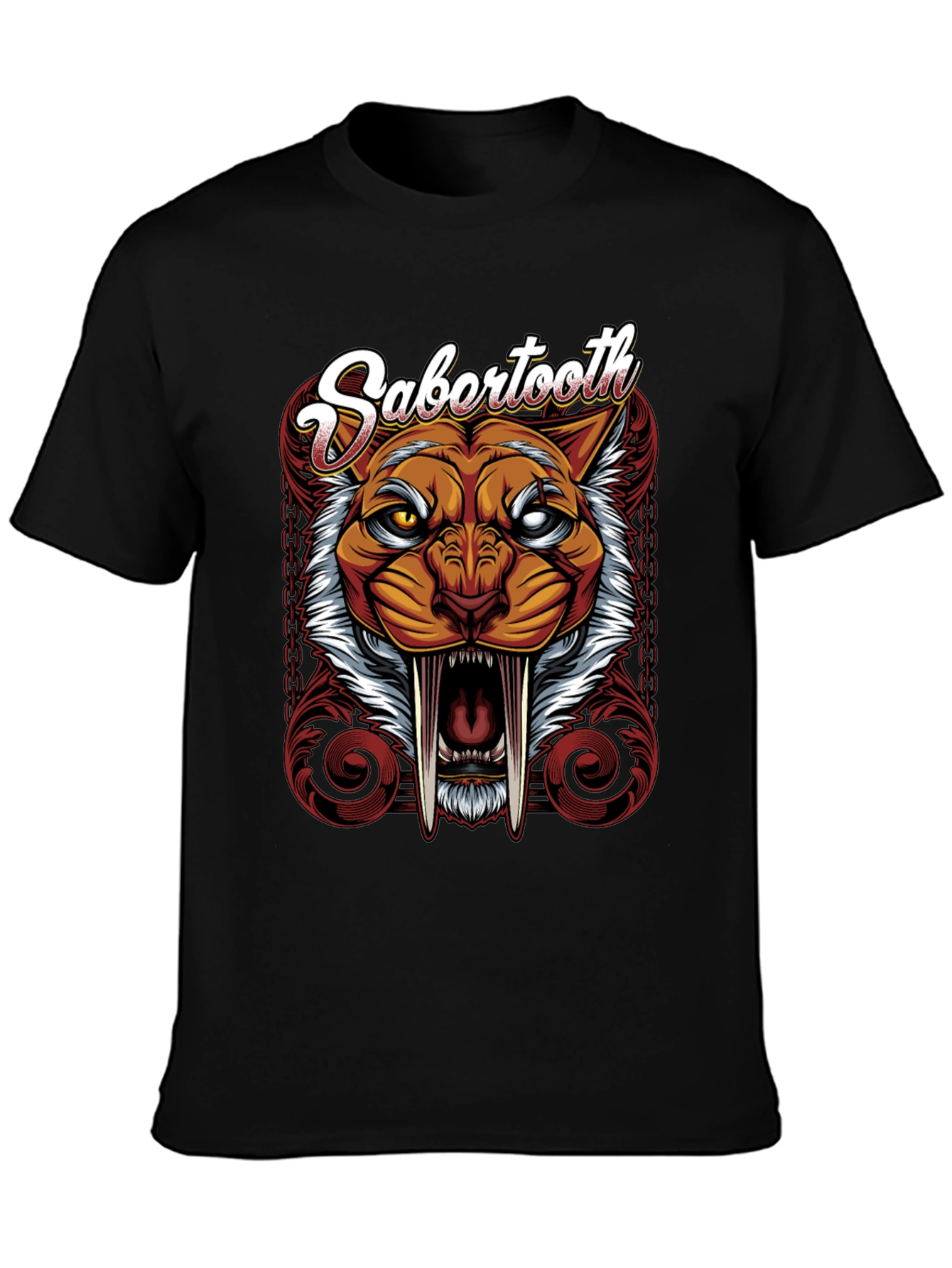 Sabertooth Graphic Tee - Fierce Feline T-Shirt