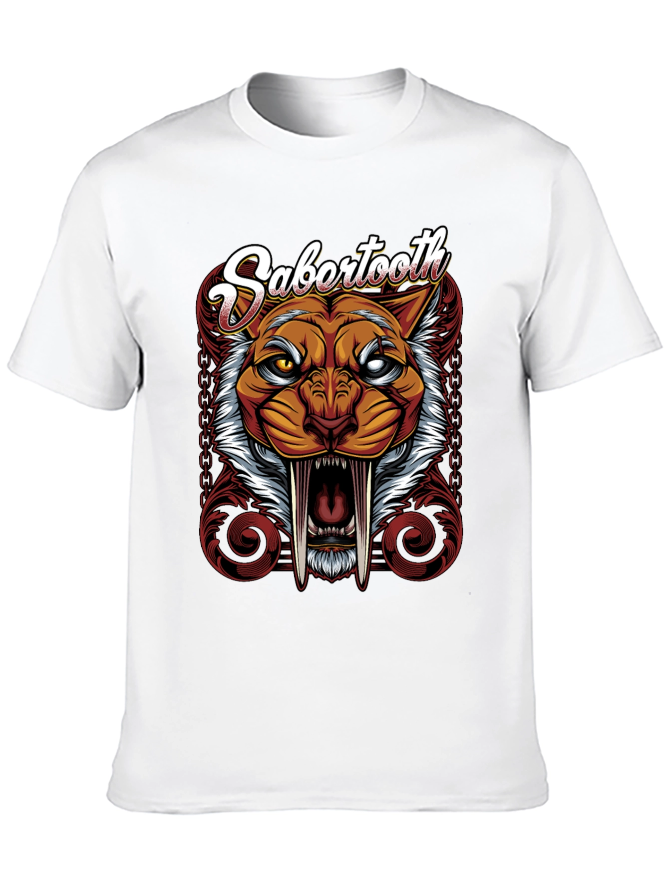 Sabertooth Graphic Tee - Fierce Feline T-Shirt