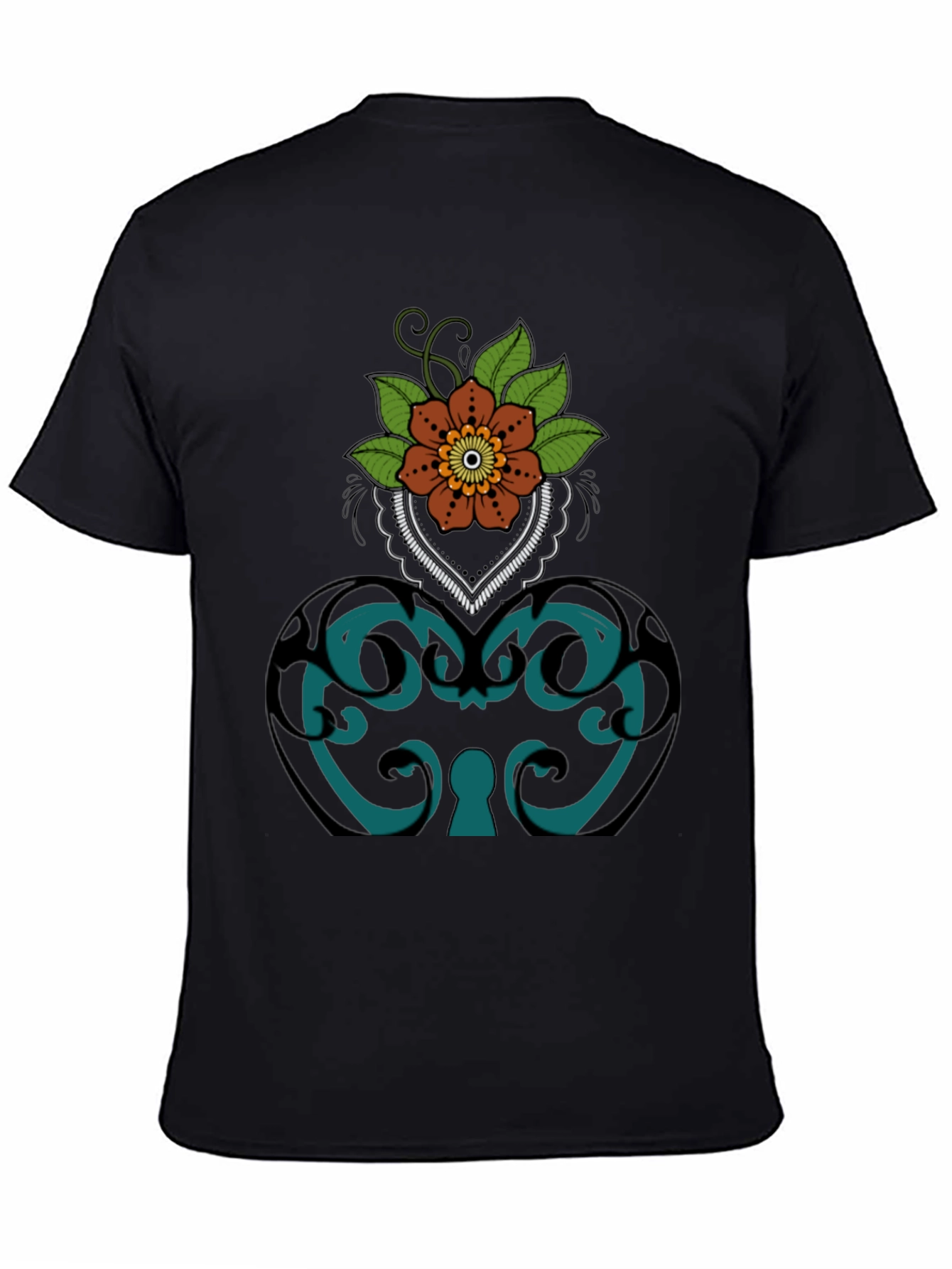 Floral Ornamental Lock T-Shirt